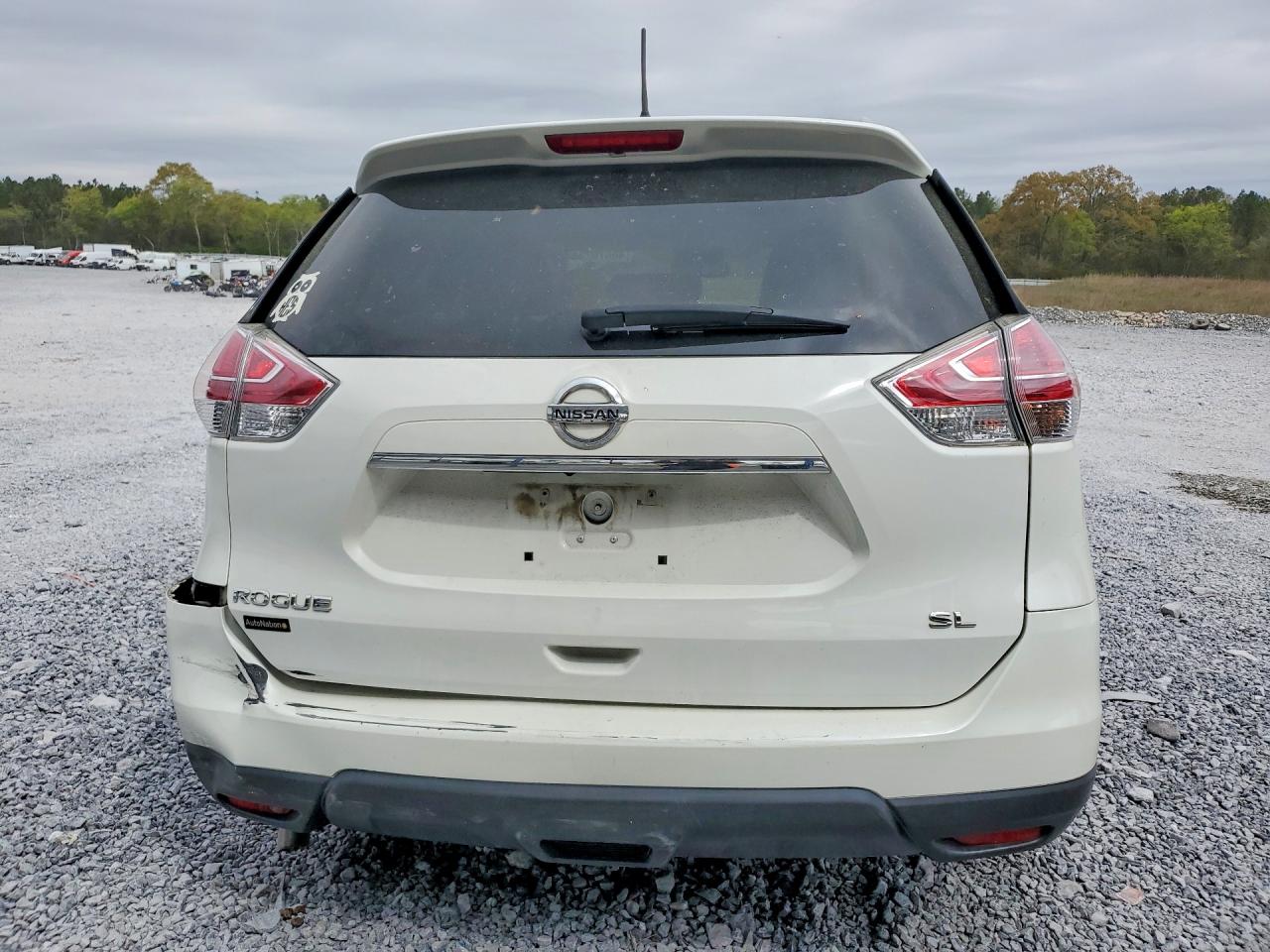 2015 Nissan Rogue Sl White vin: 5N1AT2MT4FC887214