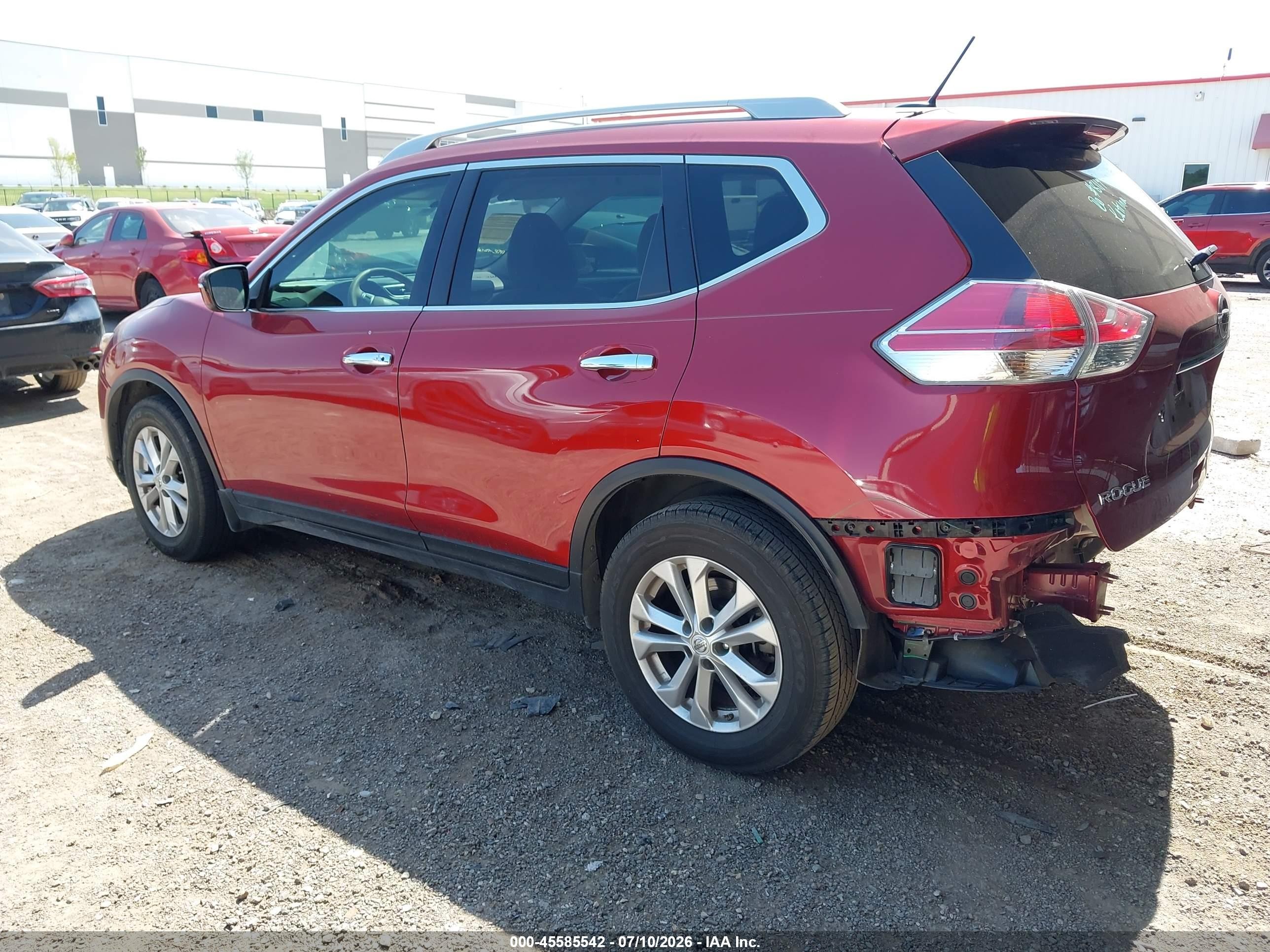 2015 Nissan Rogue Sv Red vin: 5N1AT2MT4FC917814