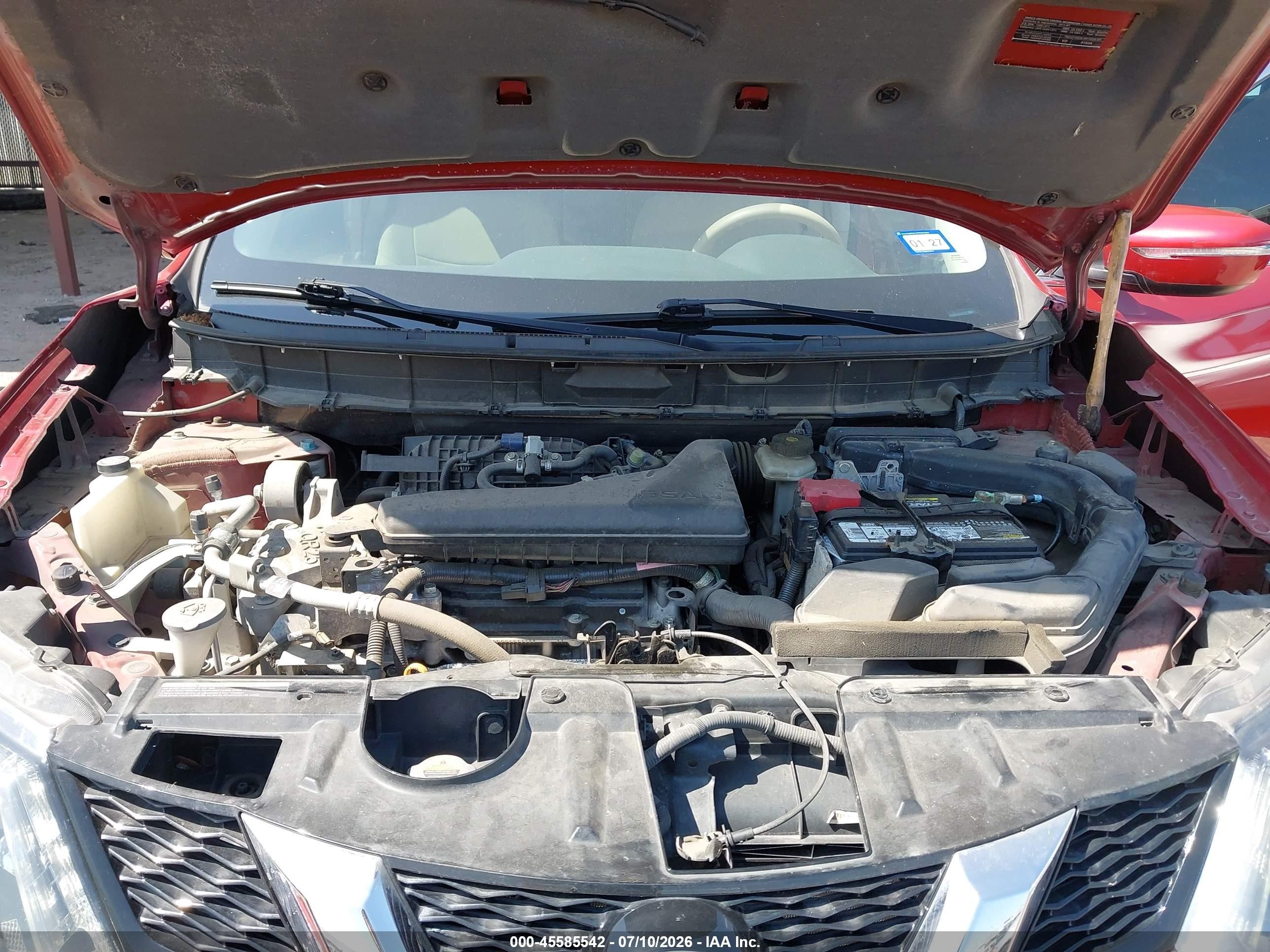 2015 Nissan Rogue Sv Red vin: 5N1AT2MT4FC917814