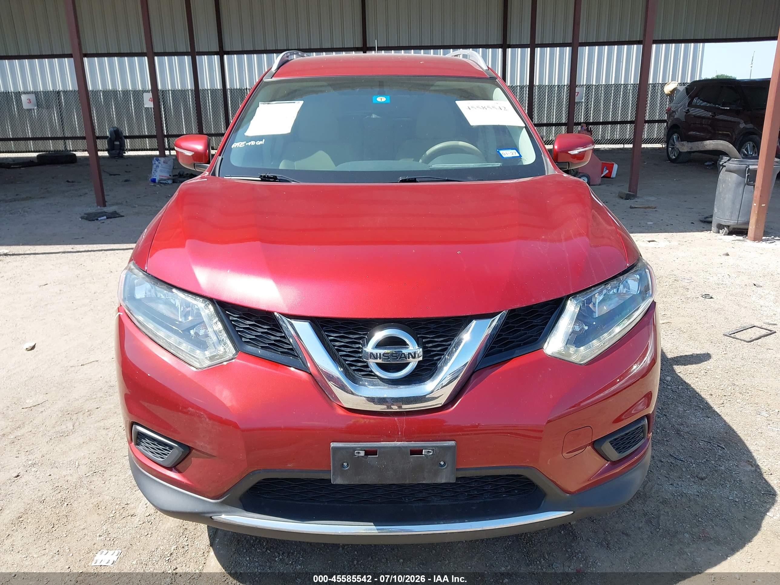 2015 Nissan Rogue Sv Red vin: 5N1AT2MT4FC917814