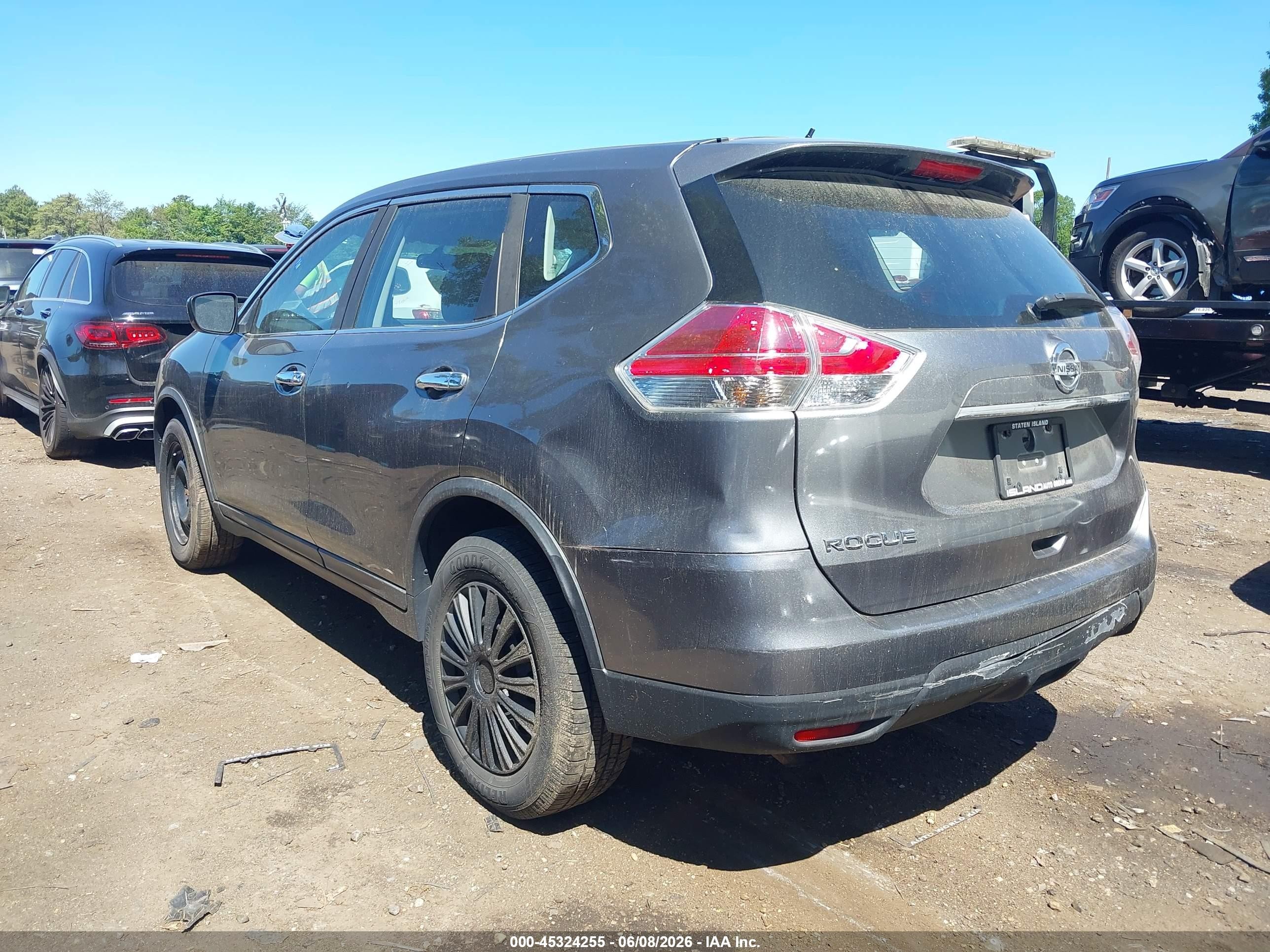 2016 Nissan Rogue S/sl/sv Gray vin: 5N1AT2MT4GC795845
