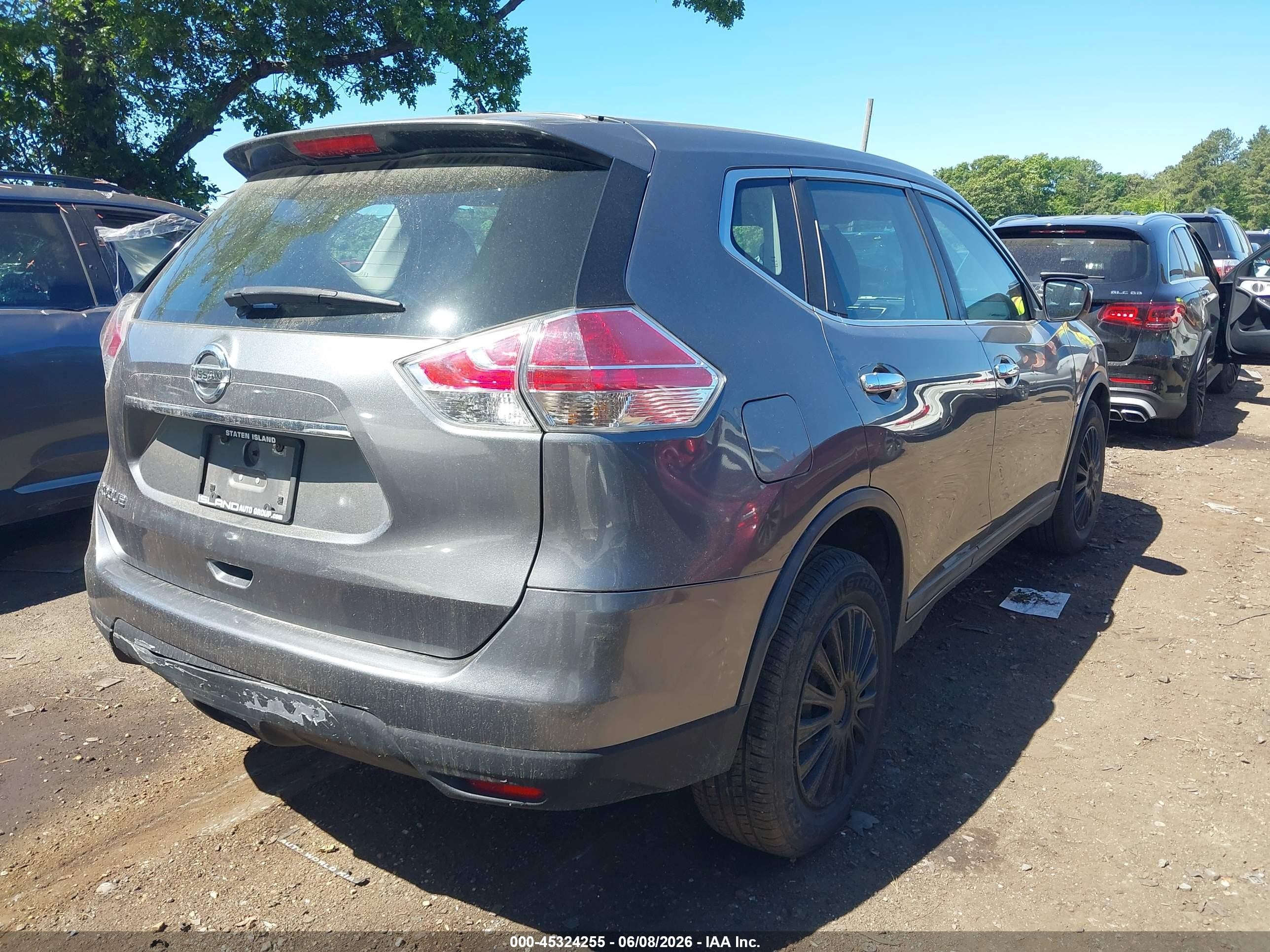 2016 Nissan Rogue S/sl/sv Gray vin: 5N1AT2MT4GC795845
