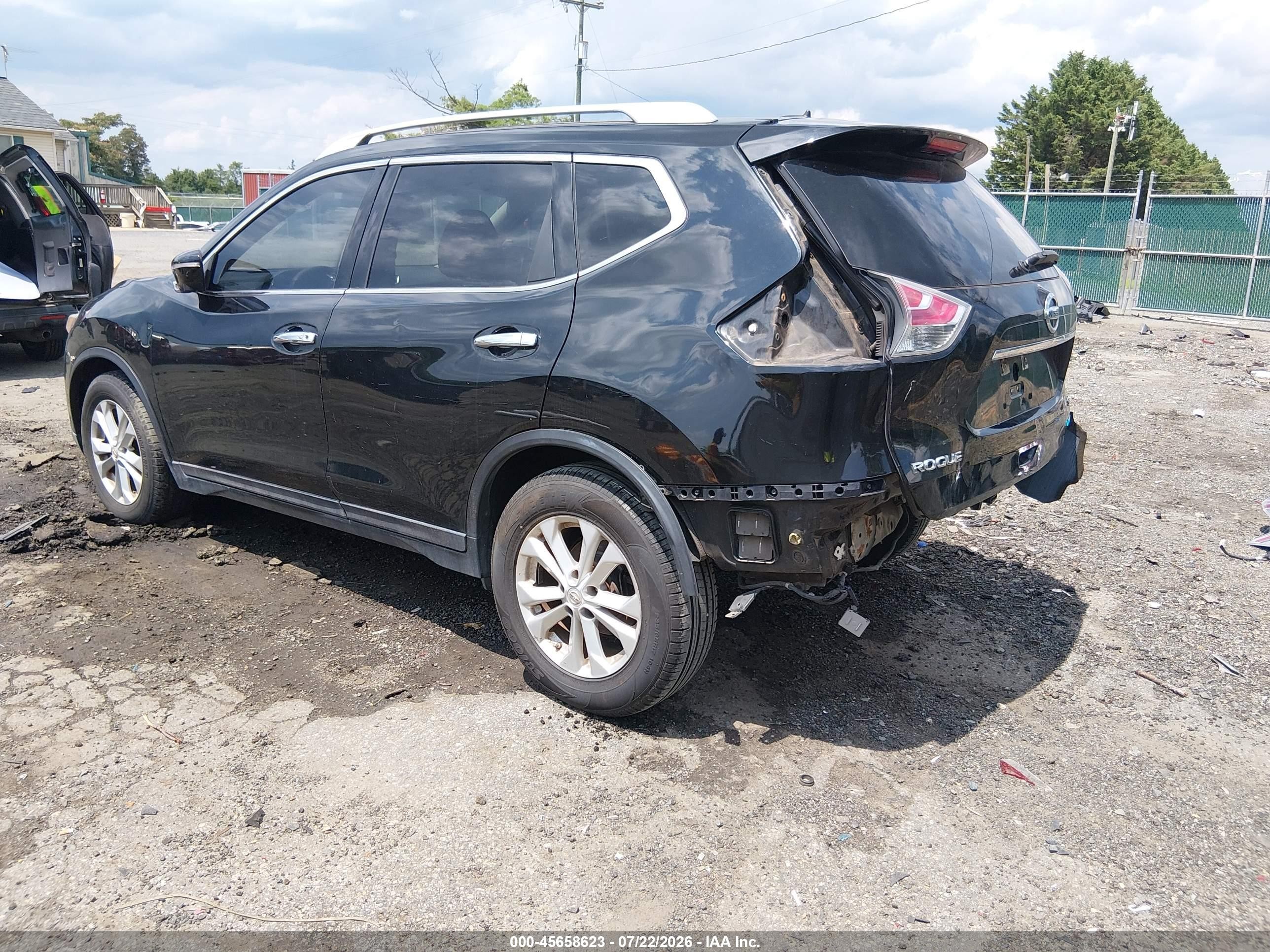 2014 Nissan Rogue Sv Black vin: 5N1AT2MT5EC751379
