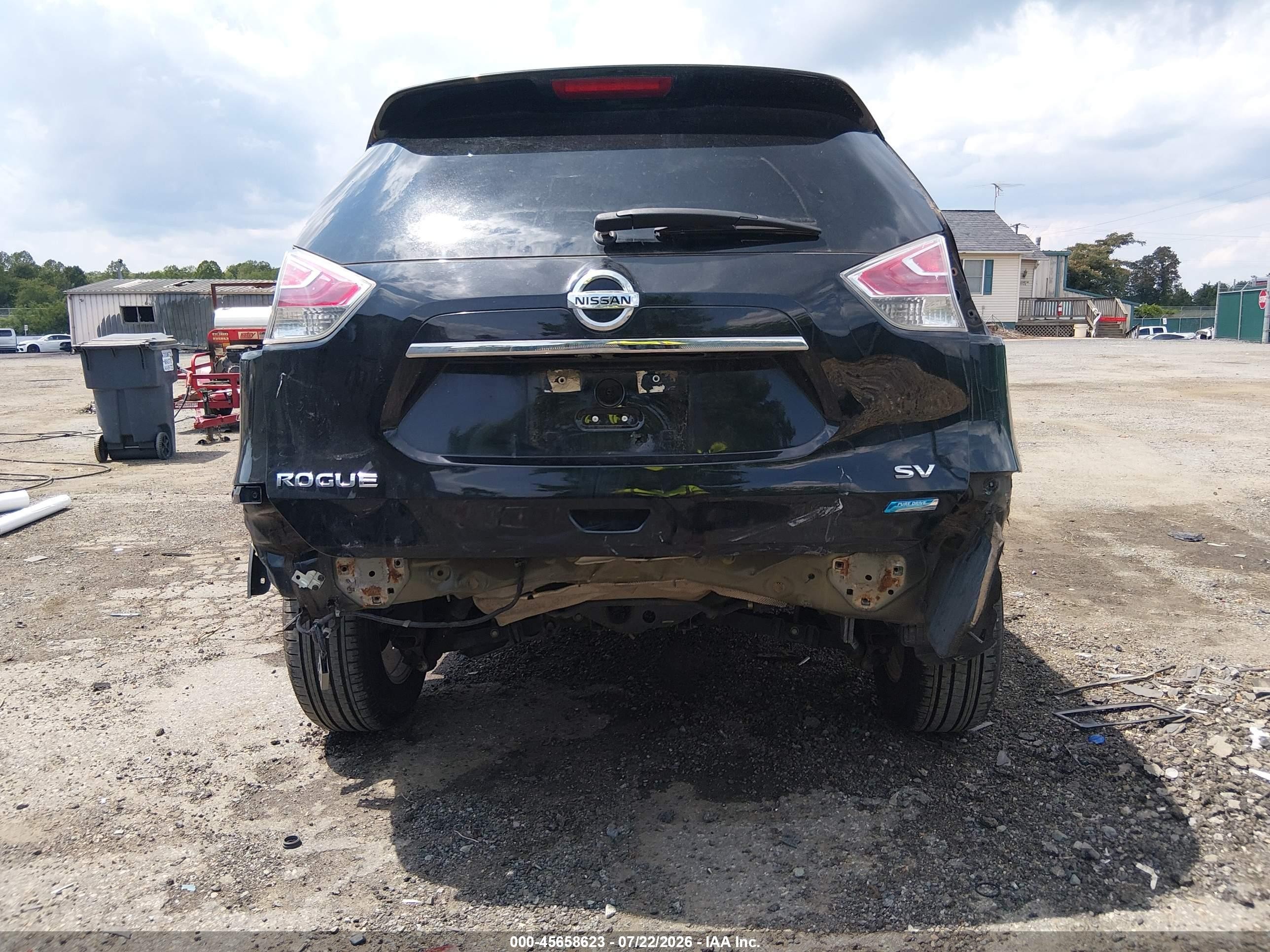 2014 Nissan Rogue Sv Black vin: 5N1AT2MT5EC751379