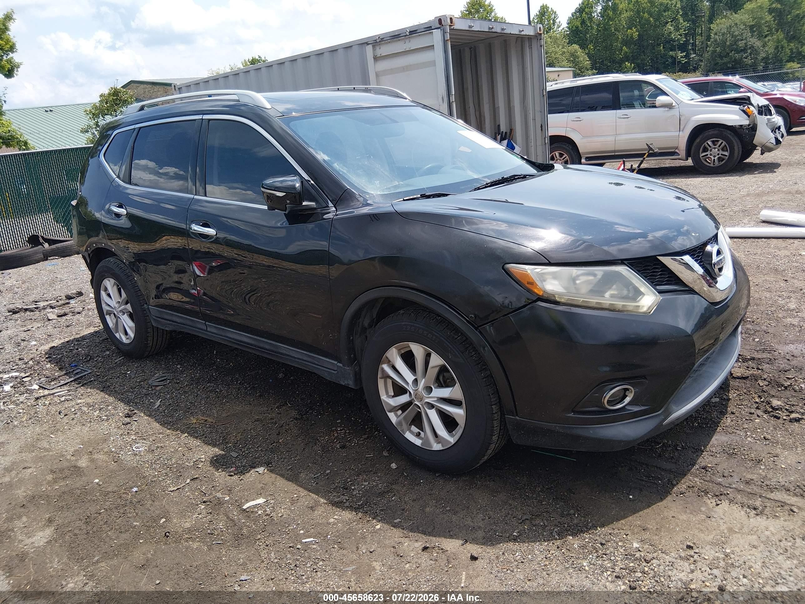 2014 Nissan Rogue Sv Black vin: 5N1AT2MT5EC751379