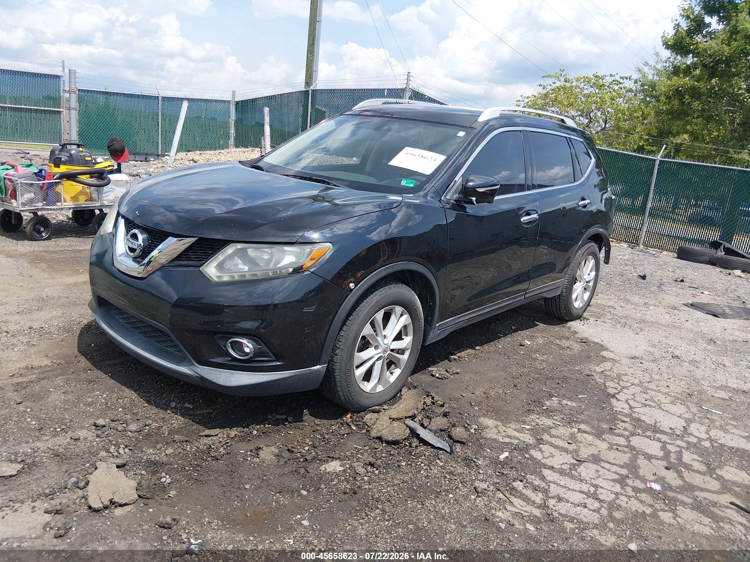 2014 Nissan Rogue Sv Black vin: 5N1AT2MT5EC751379