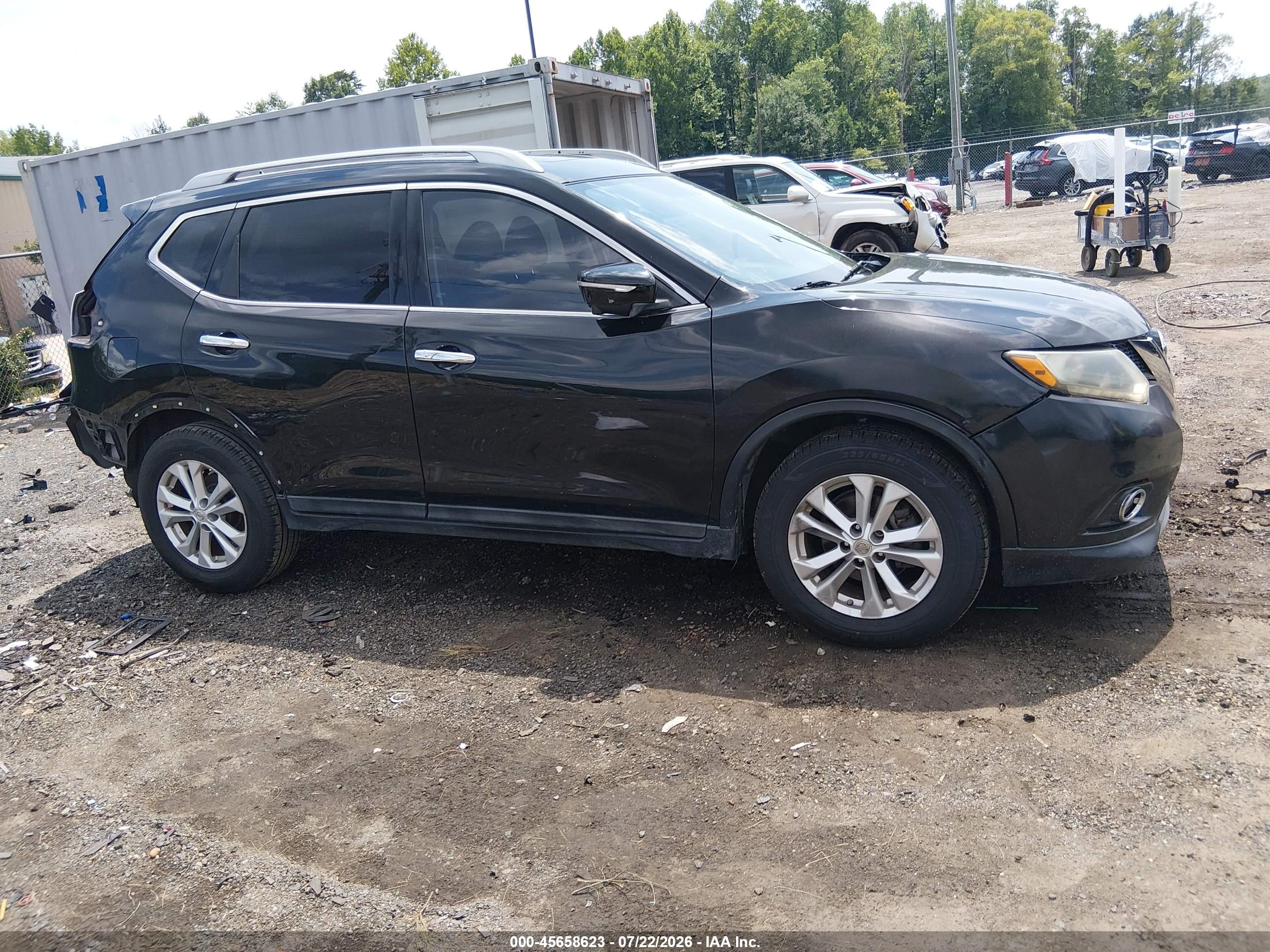 2014 Nissan Rogue Sv Black vin: 5N1AT2MT5EC751379