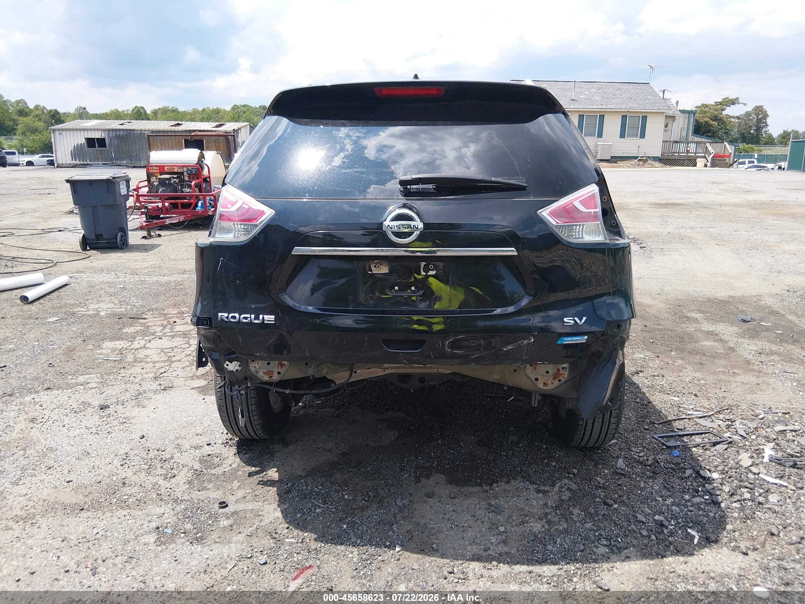 2014 Nissan Rogue Sv Black vin: 5N1AT2MT5EC751379