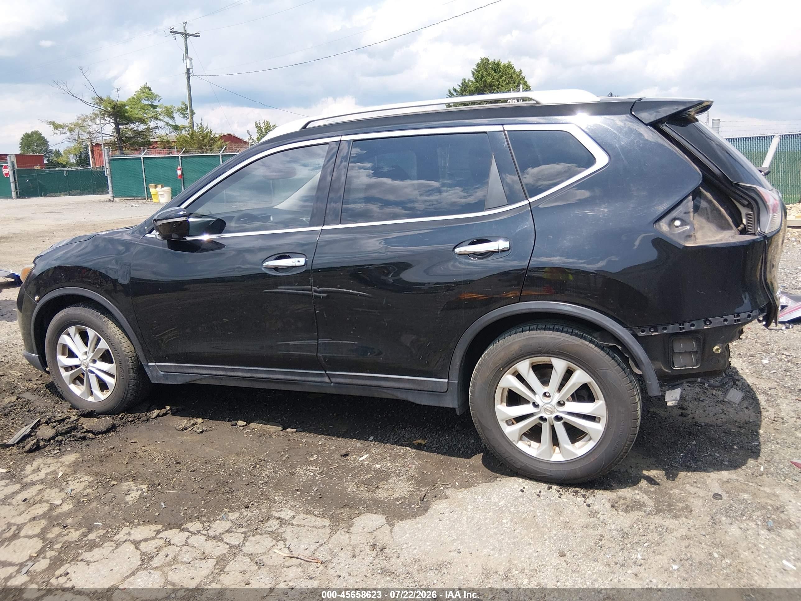 2014 Nissan Rogue Sv Black vin: 5N1AT2MT5EC751379