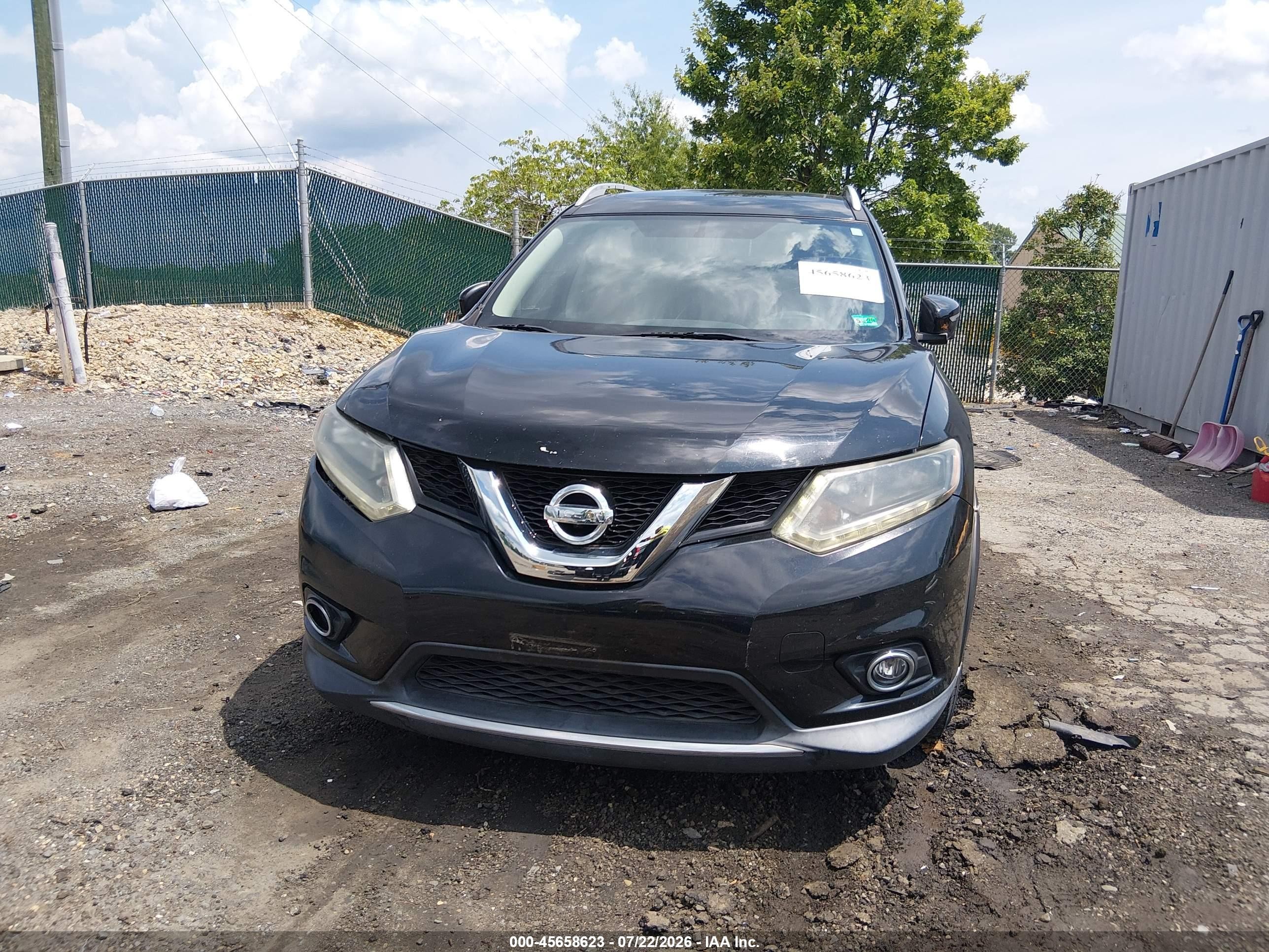 2014 Nissan Rogue Sv Black vin: 5N1AT2MT5EC751379