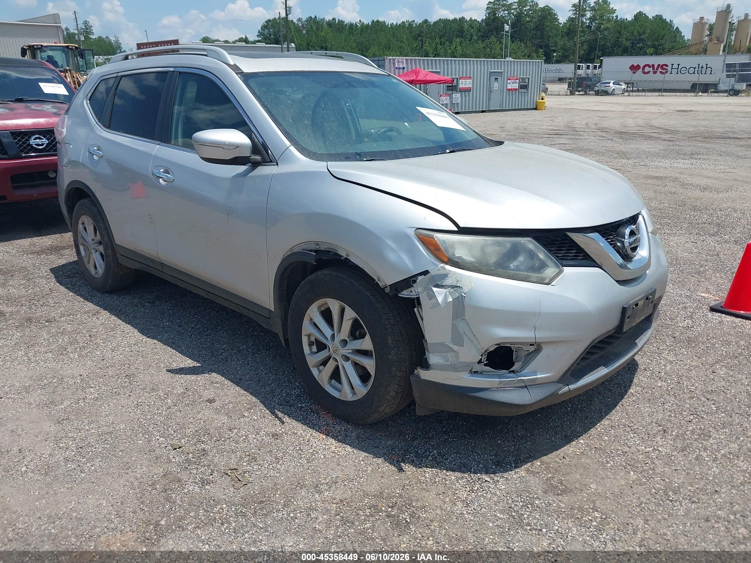 2014 Nissan Rogue Sv Silver vin: 5N1AT2MT5EC755934