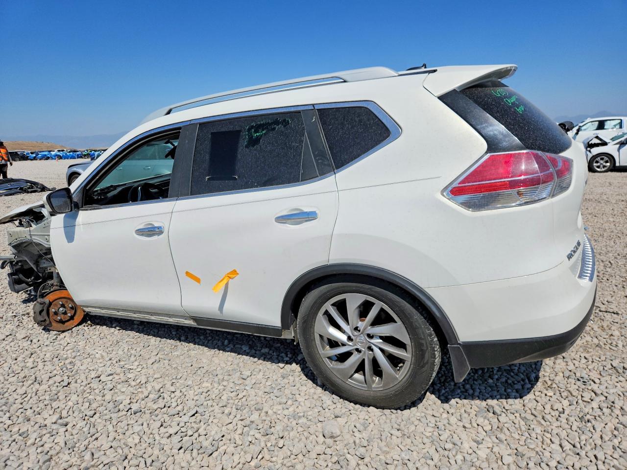 2014 Nissan Rogue Sl White vin: 5N1AT2MT5EC780090