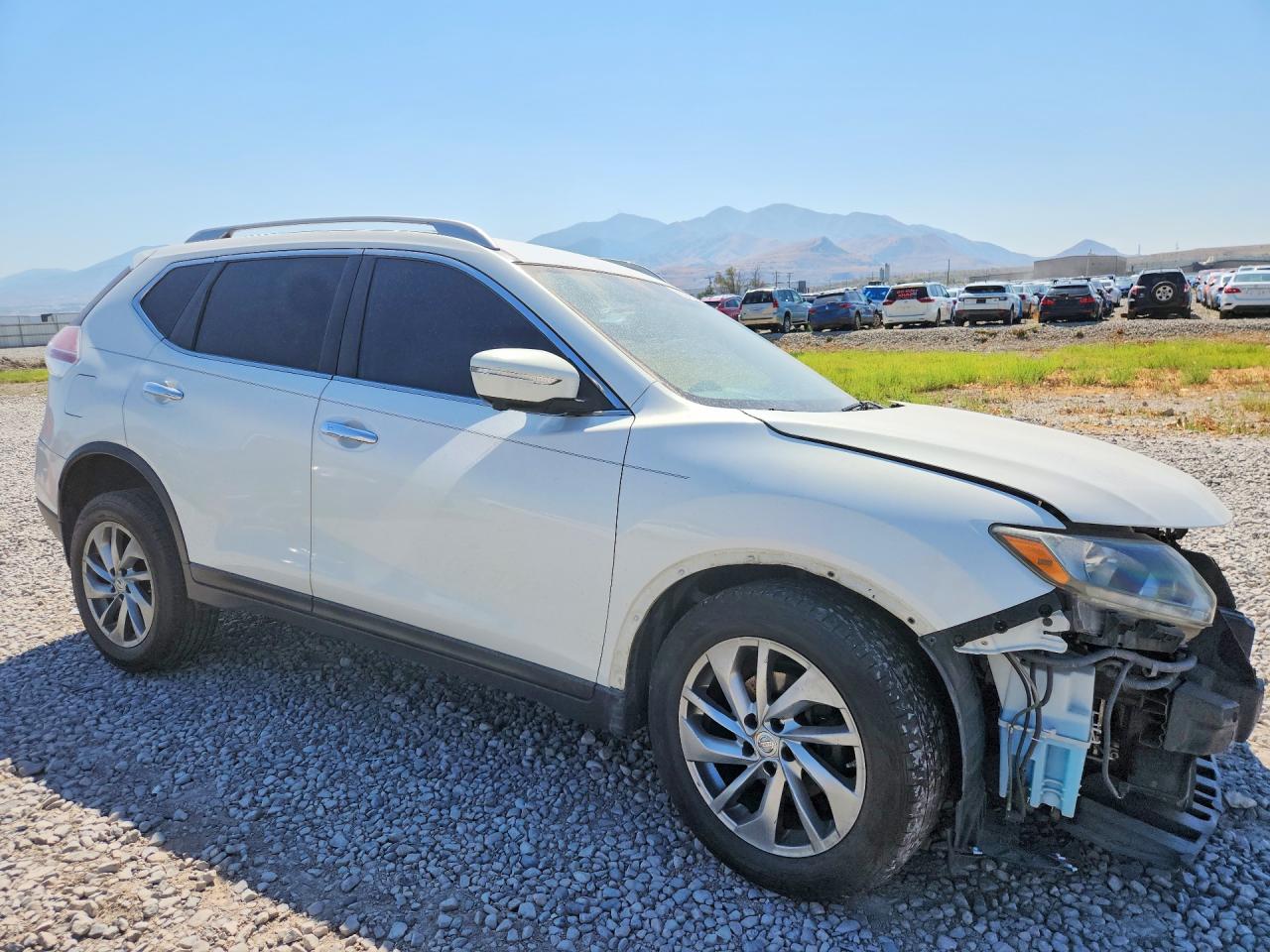 2014 Nissan Rogue Sl White vin: 5N1AT2MT5EC780090
