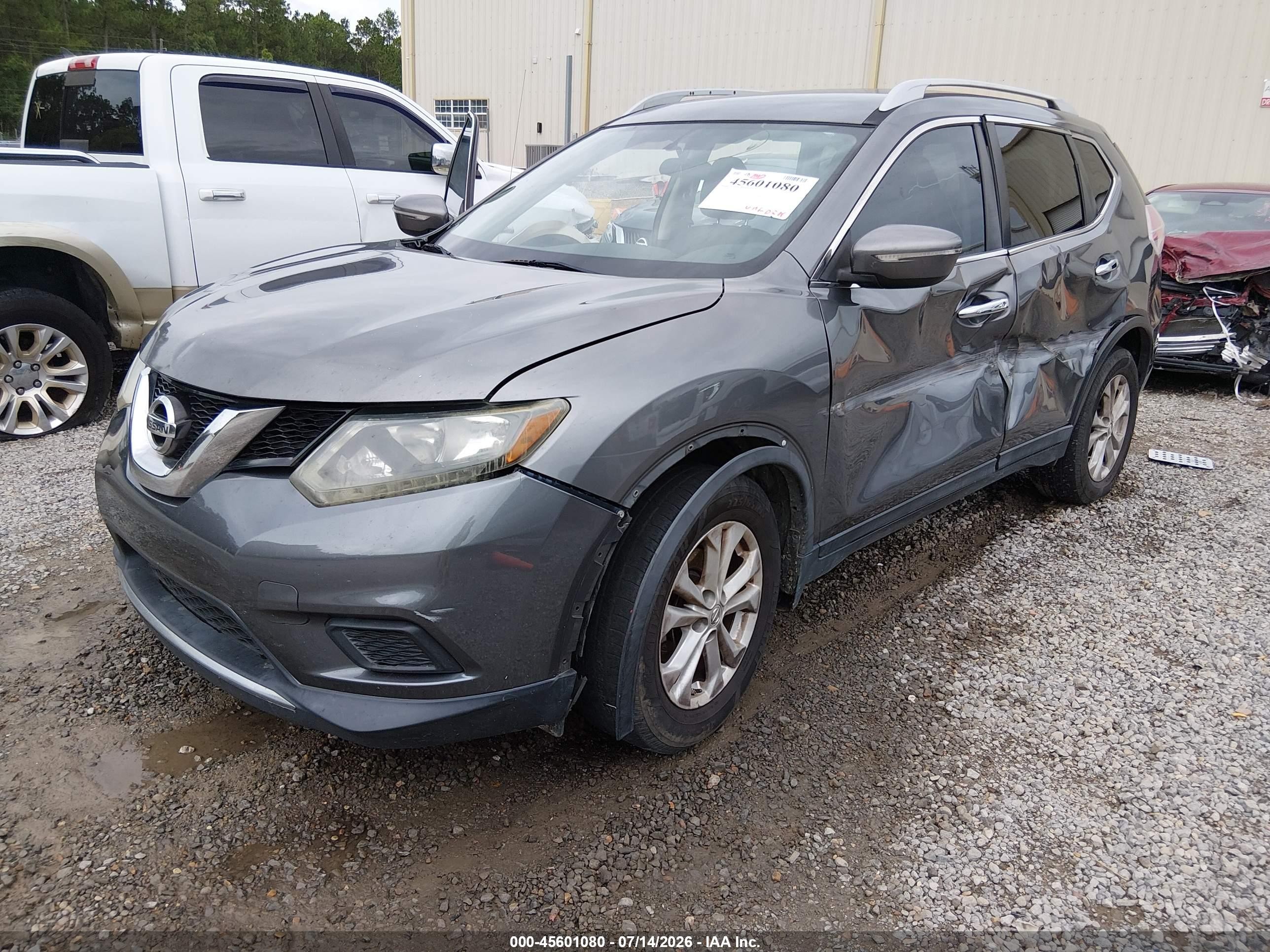2014 Nissan Rogue Sv Gray vin: 5N1AT2MT5EC780459