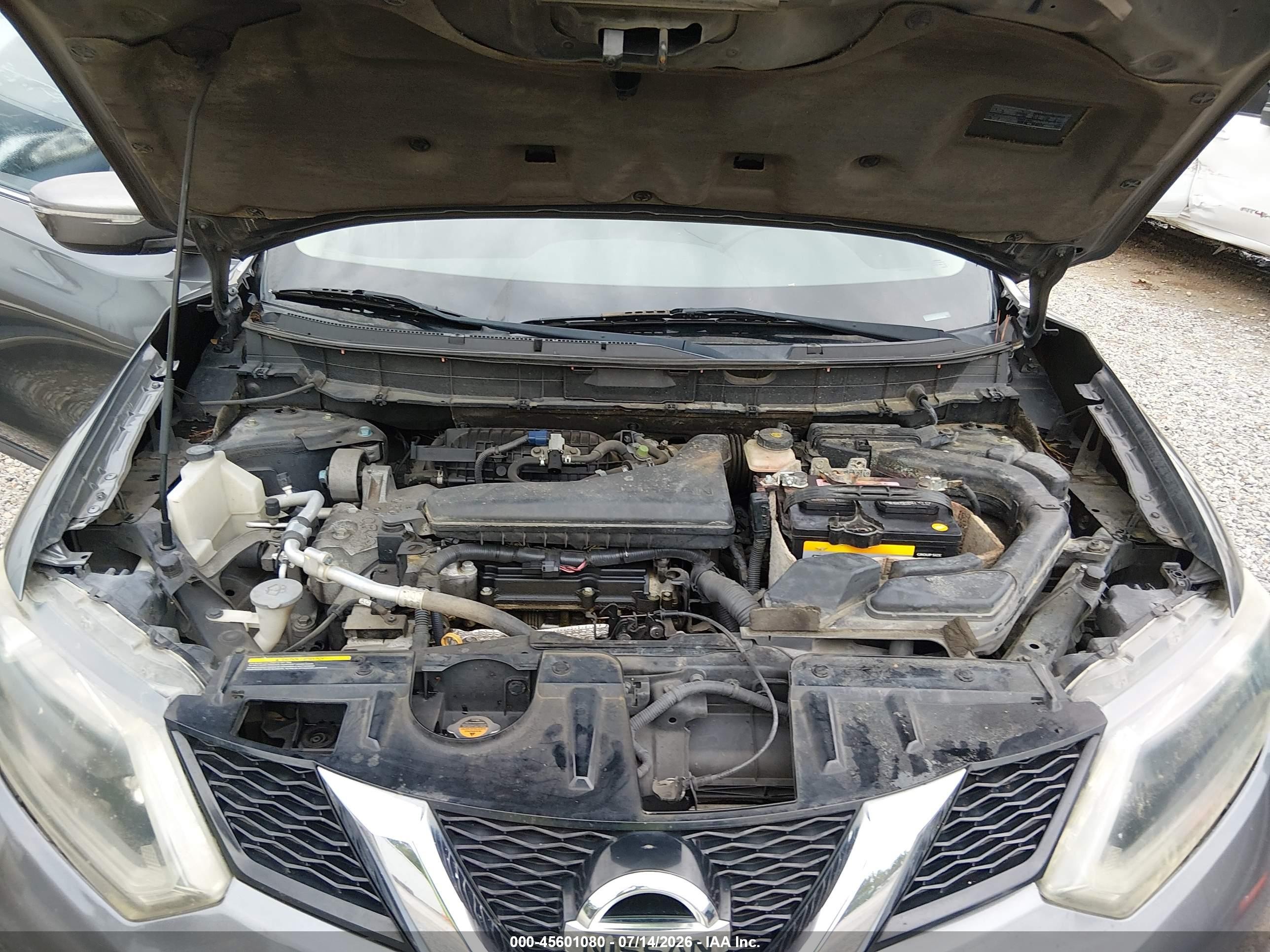 2014 Nissan Rogue Sv Gray vin: 5N1AT2MT5EC780459