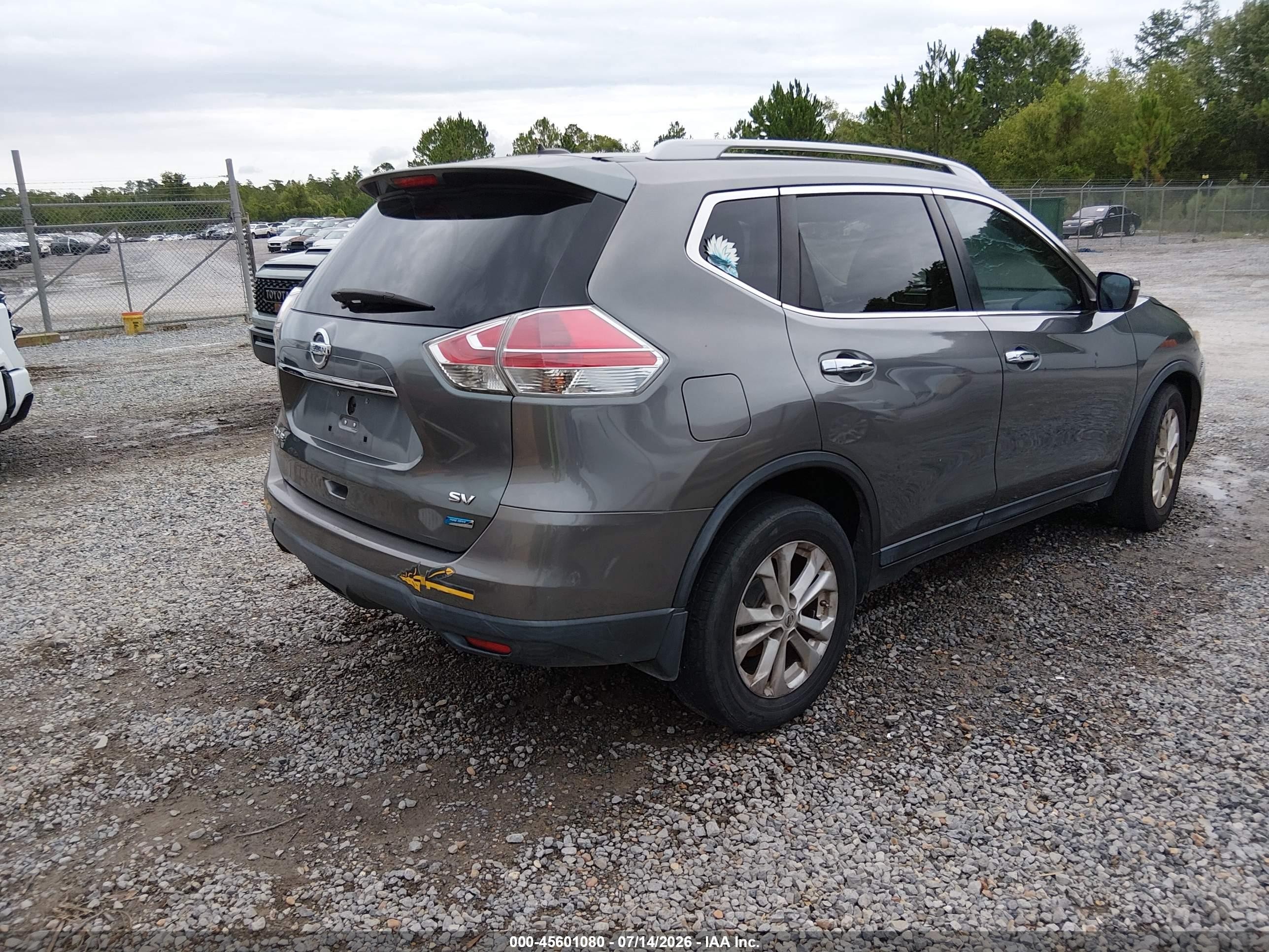 2014 Nissan Rogue Sv Gray vin: 5N1AT2MT5EC780459