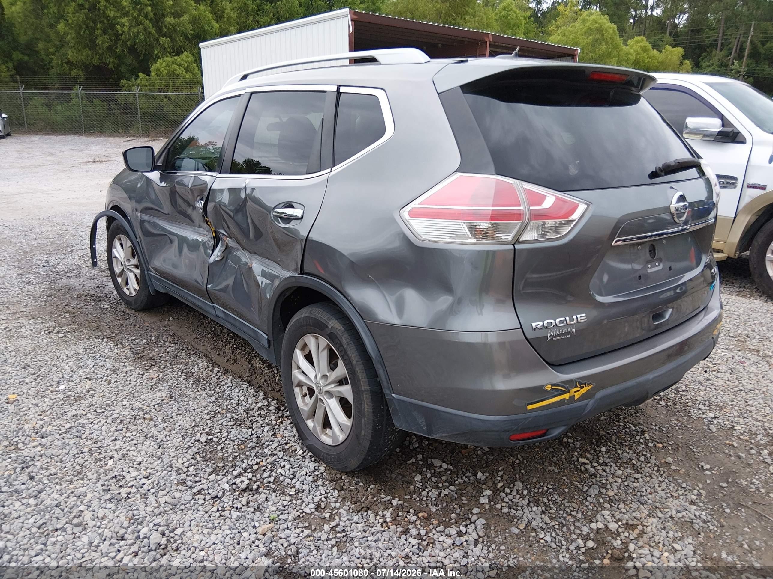 2014 Nissan Rogue Sv Gray vin: 5N1AT2MT5EC780459