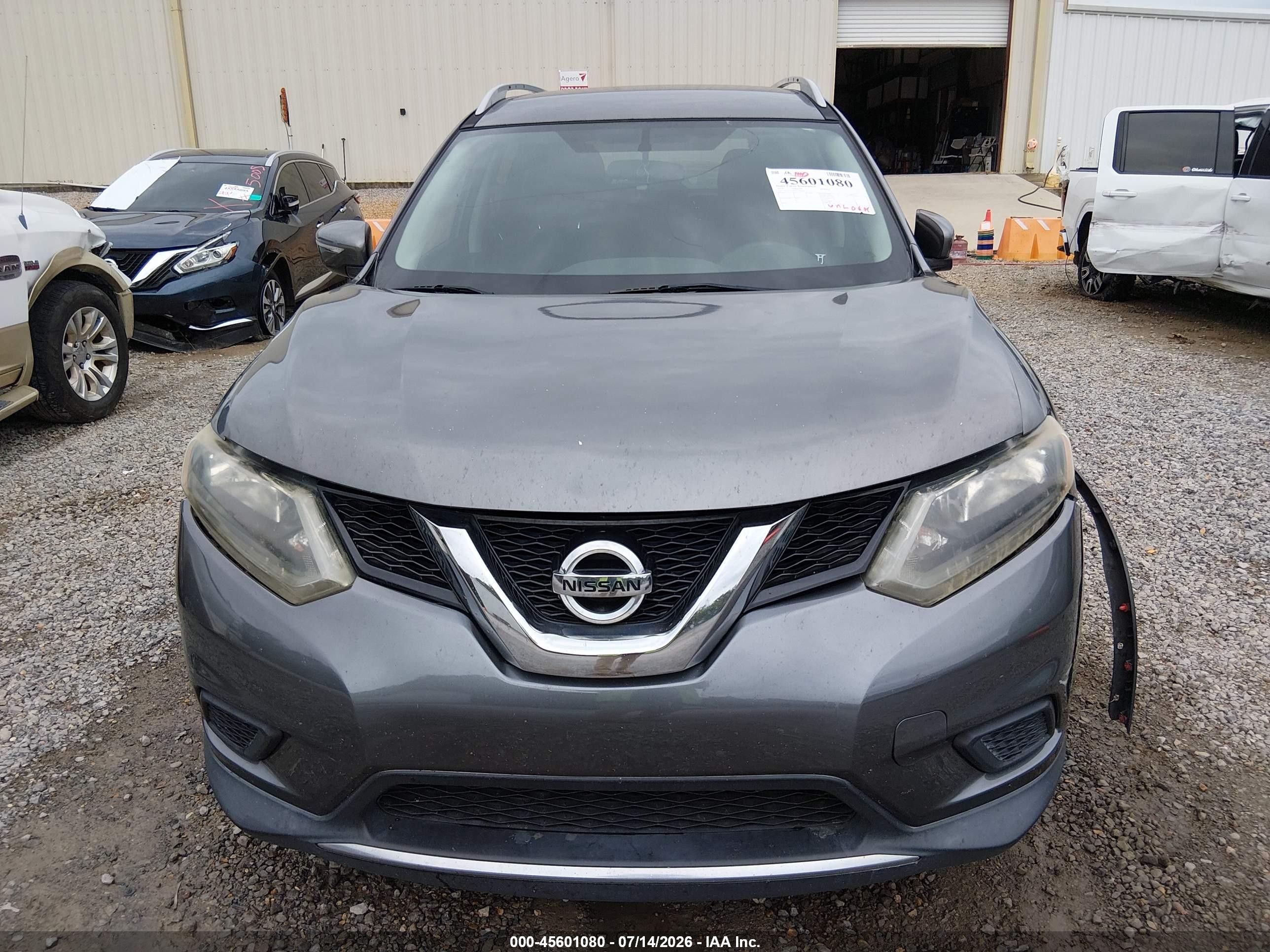 2014 Nissan Rogue Sv Gray vin: 5N1AT2MT5EC780459