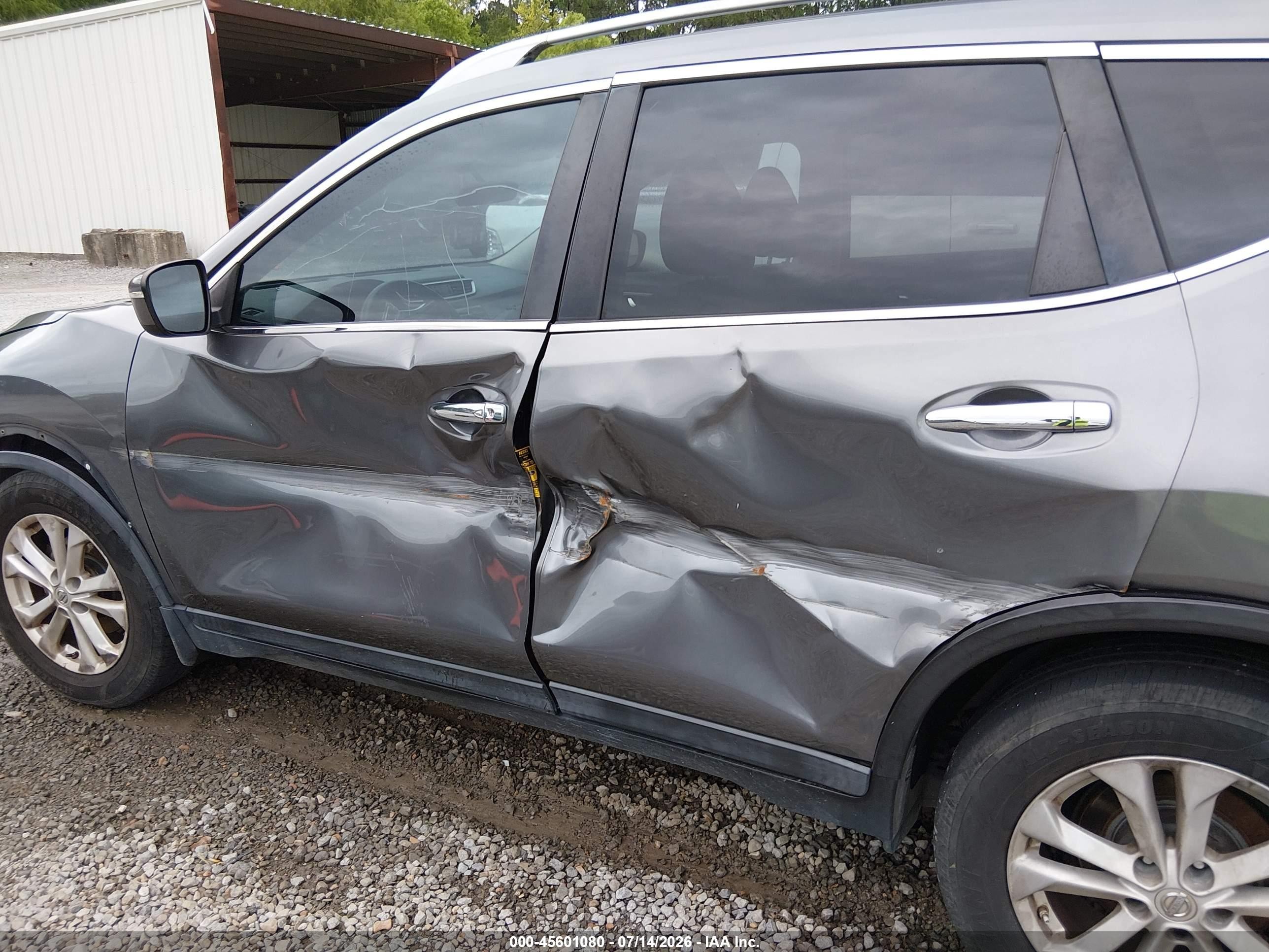 2014 Nissan Rogue Sv Gray vin: 5N1AT2MT5EC780459
