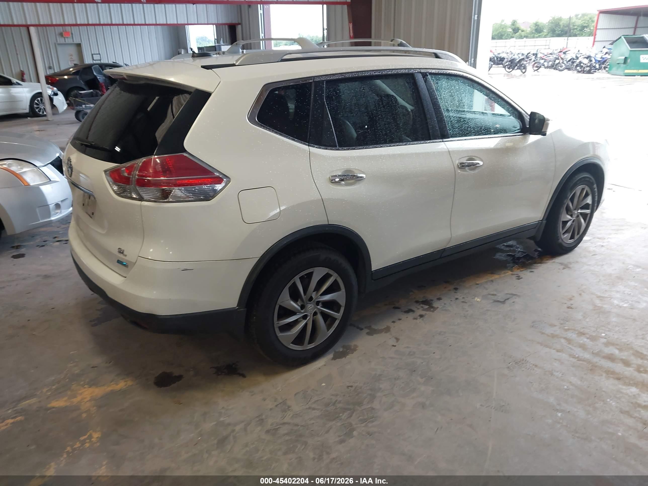 2014 Nissan Rogue Sl White vin: 5N1AT2MT5EC787377