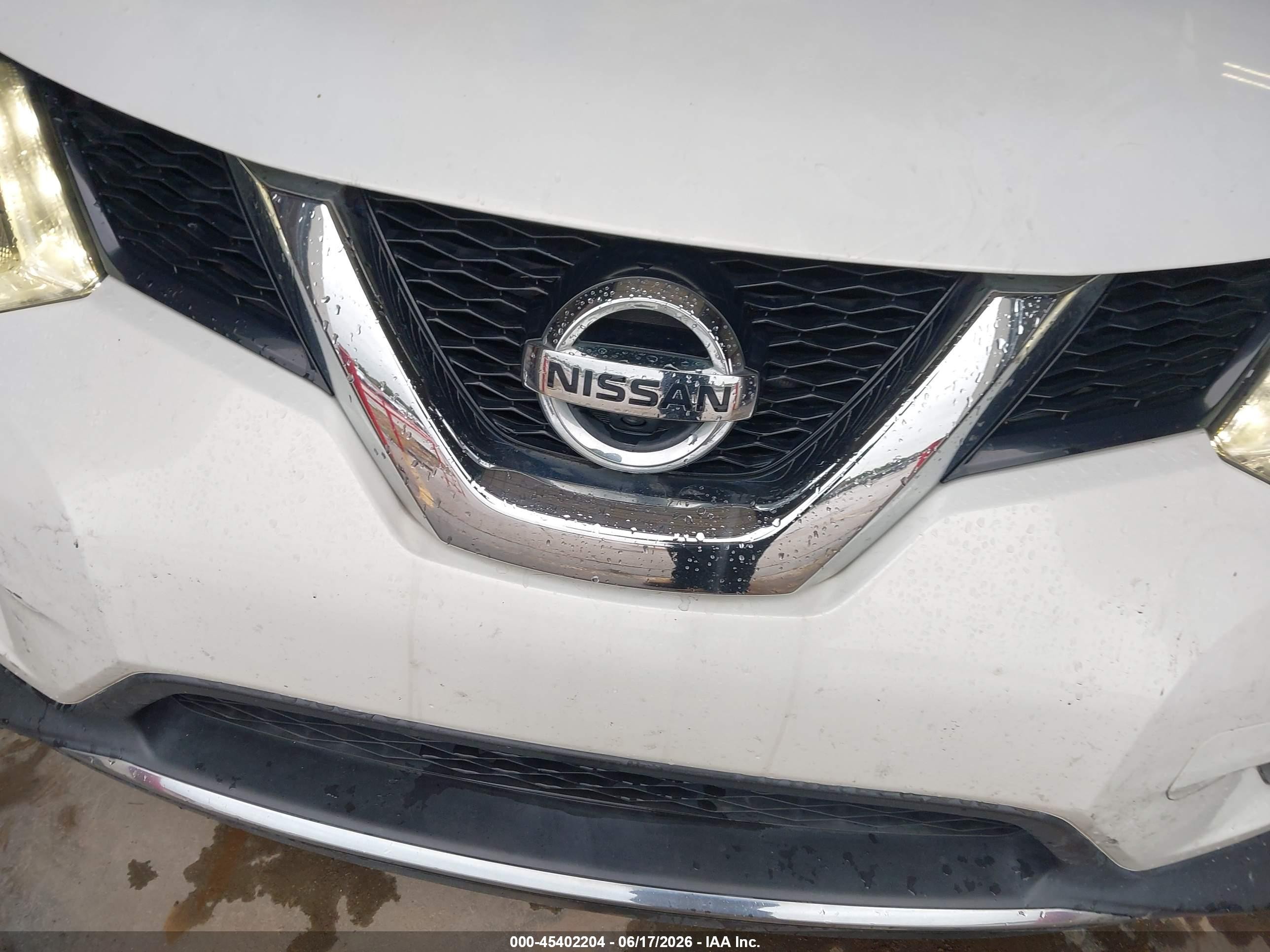 2014 Nissan Rogue Sl White vin: 5N1AT2MT5EC787377