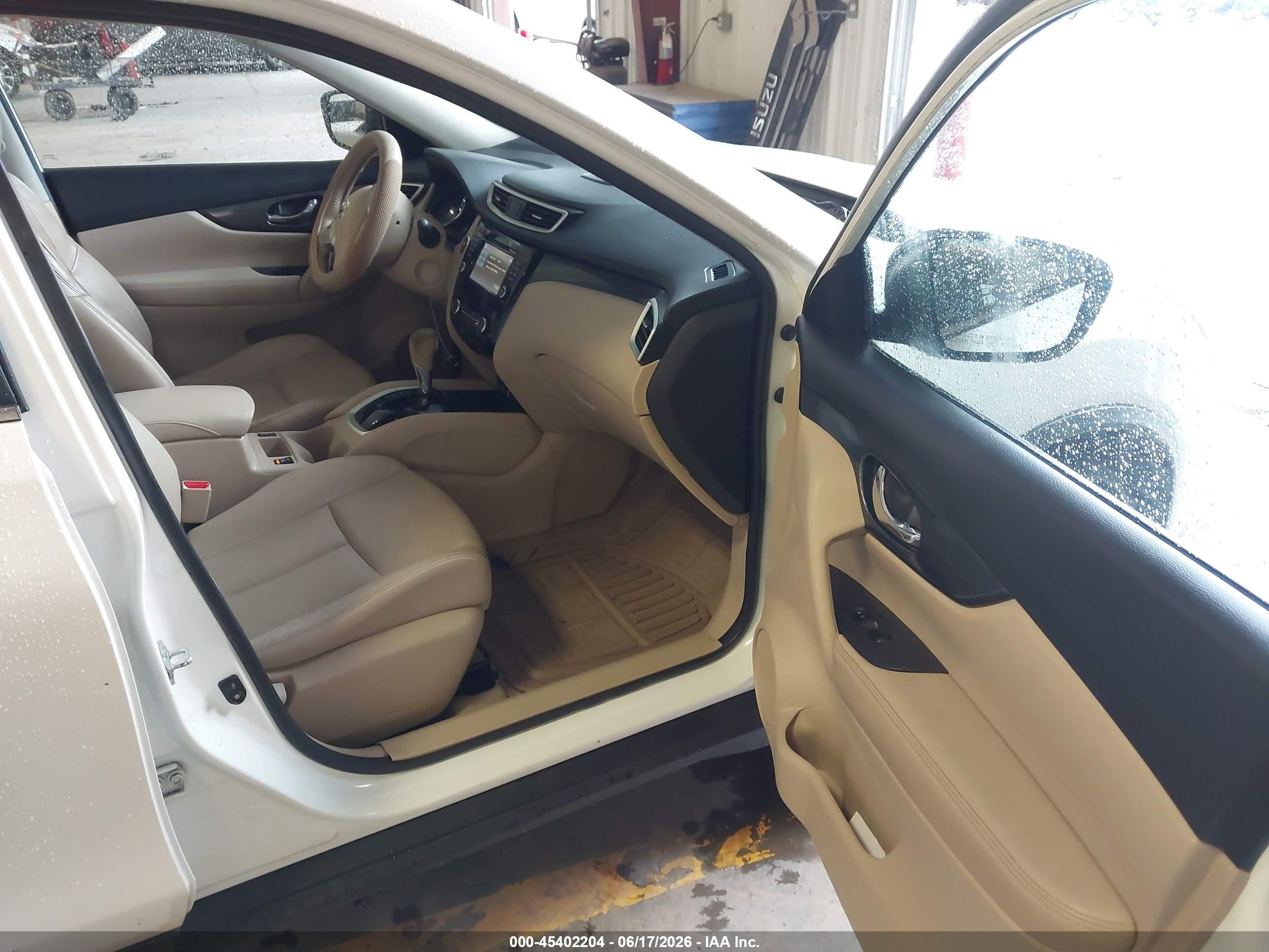 2014 Nissan Rogue Sl White vin: 5N1AT2MT5EC787377