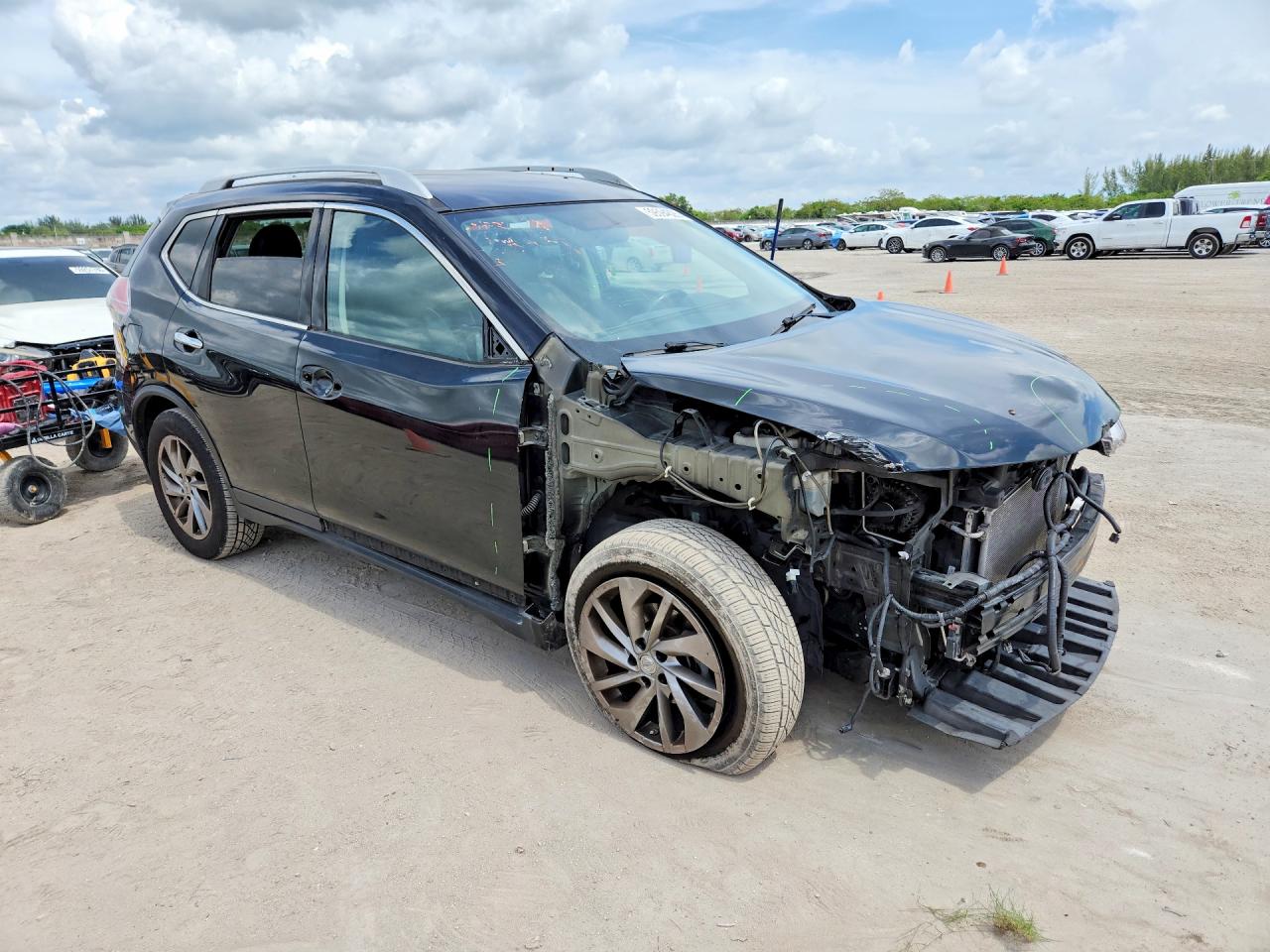 2014 Nissan Rogue Sl Black vin: 5N1AT2MT5EC793910