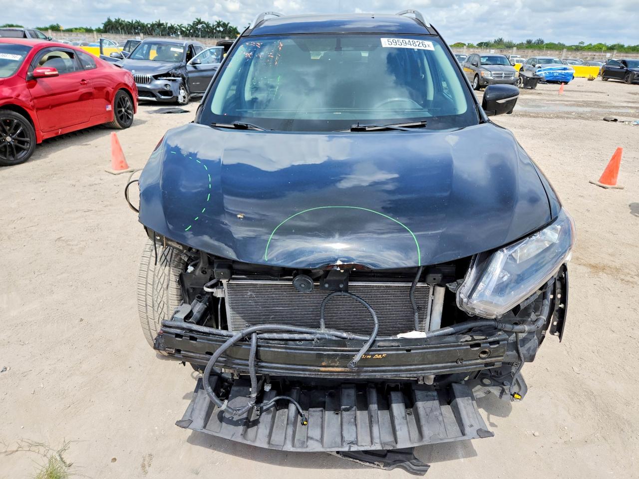 2014 Nissan Rogue Sl Black vin: 5N1AT2MT5EC793910
