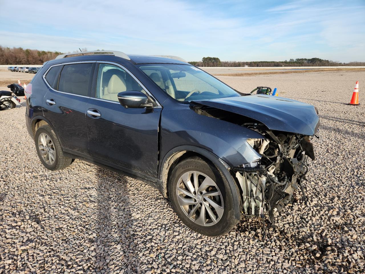 2014 Nissan Rogue S Blue vin: 5N1AT2MT5EC794412