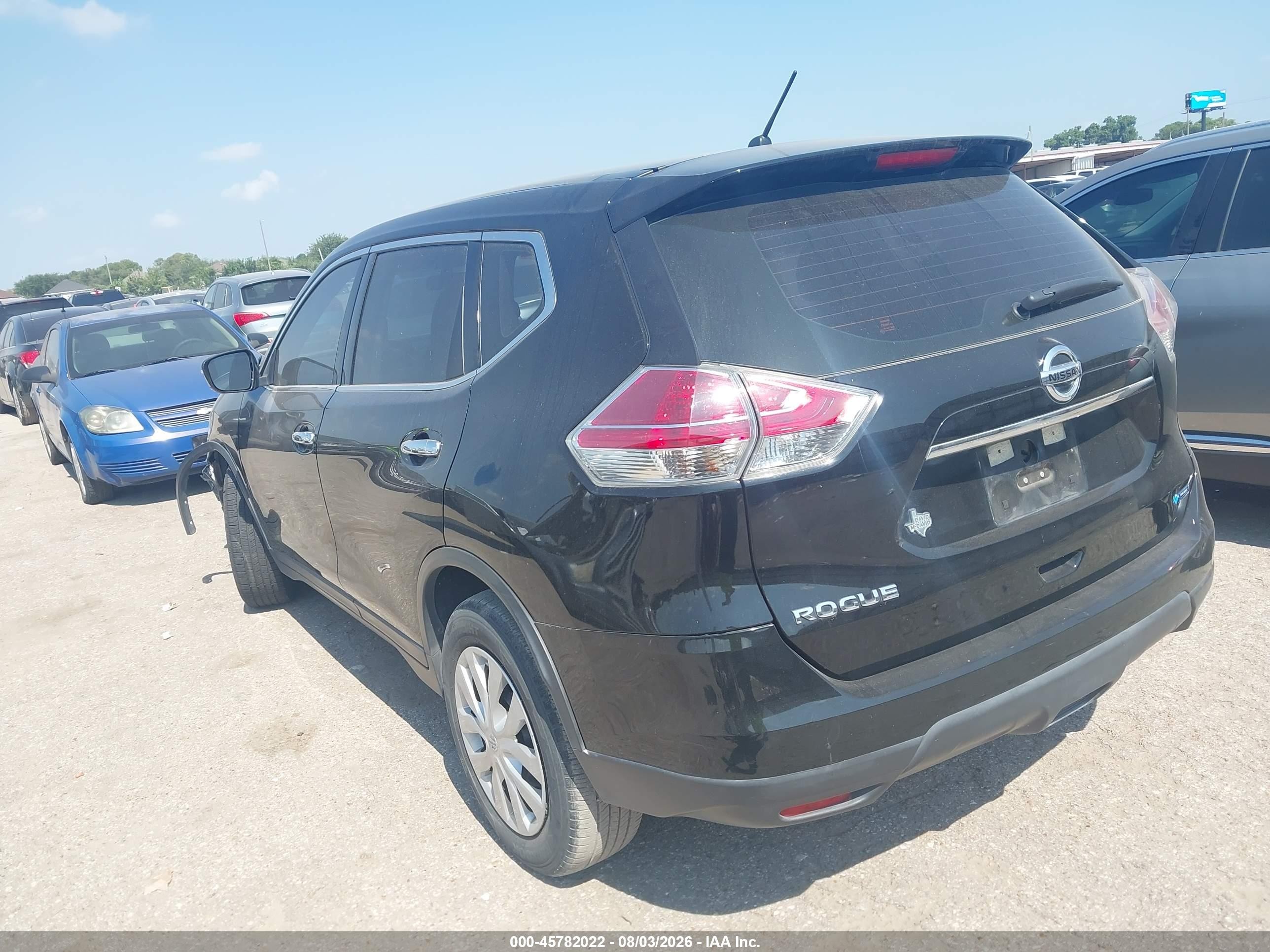 2014 Nissan Rogue S Black vin: 5N1AT2MT5EC797116