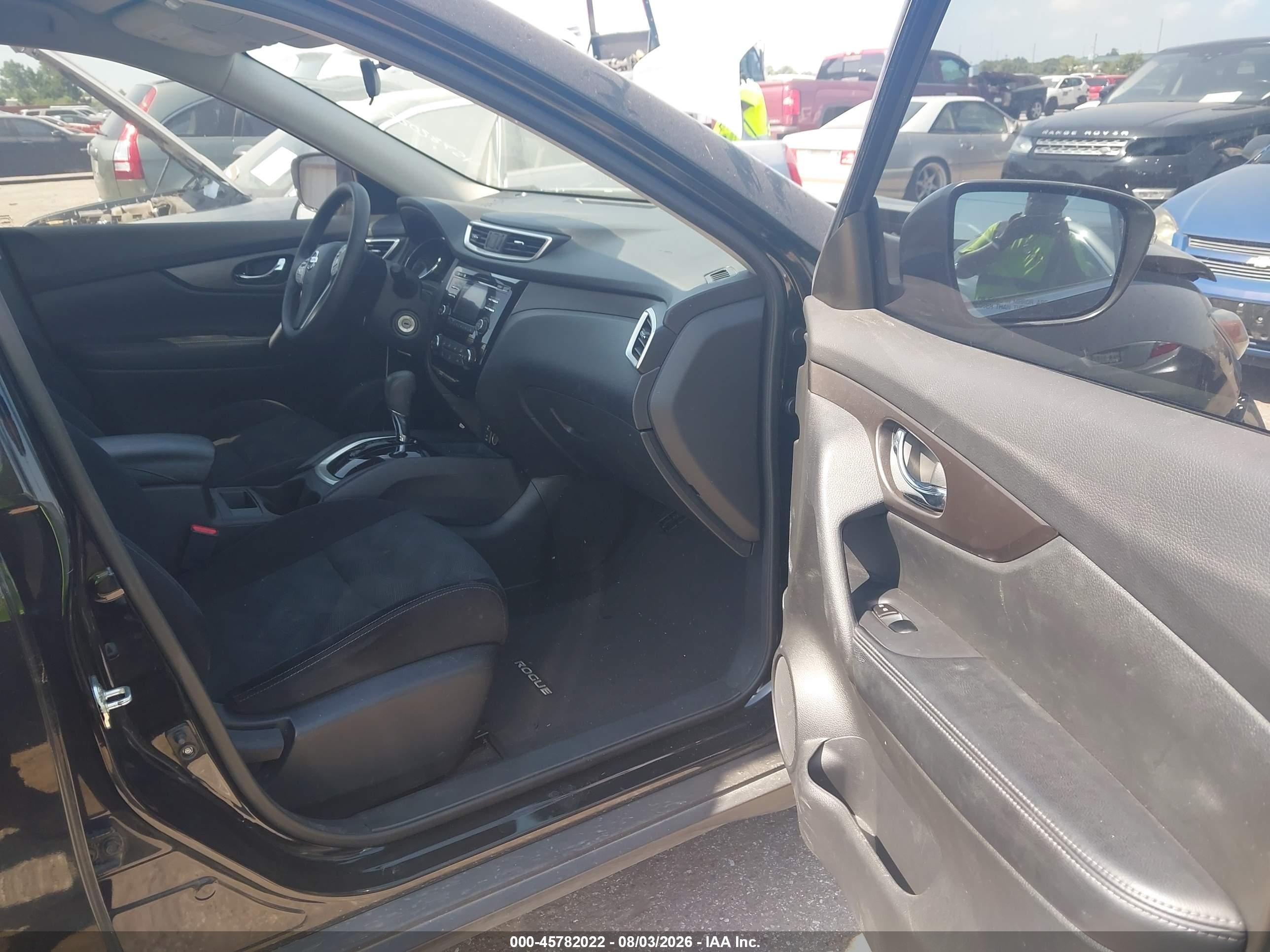 2014 Nissan Rogue S Black vin: 5N1AT2MT5EC797116