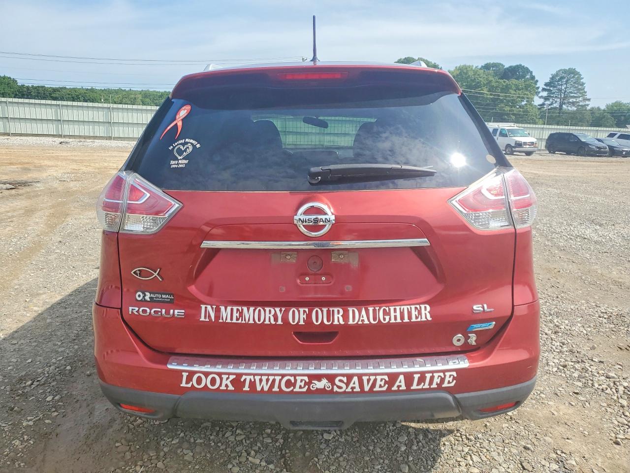 2014 Nissan Rogue Sl Red vin: 5N1AT2MT5EC818241
