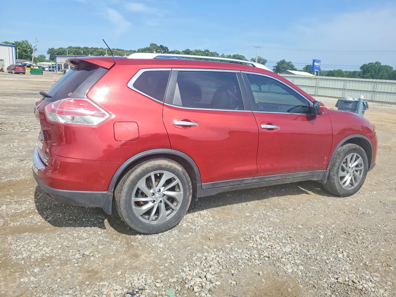 2014 Nissan Rogue Sl Red vin: 5N1AT2MT5EC818241