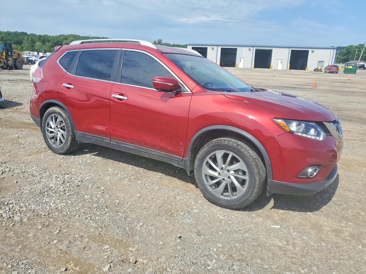 2014 Nissan Rogue Sl Red vin: 5N1AT2MT5EC818241