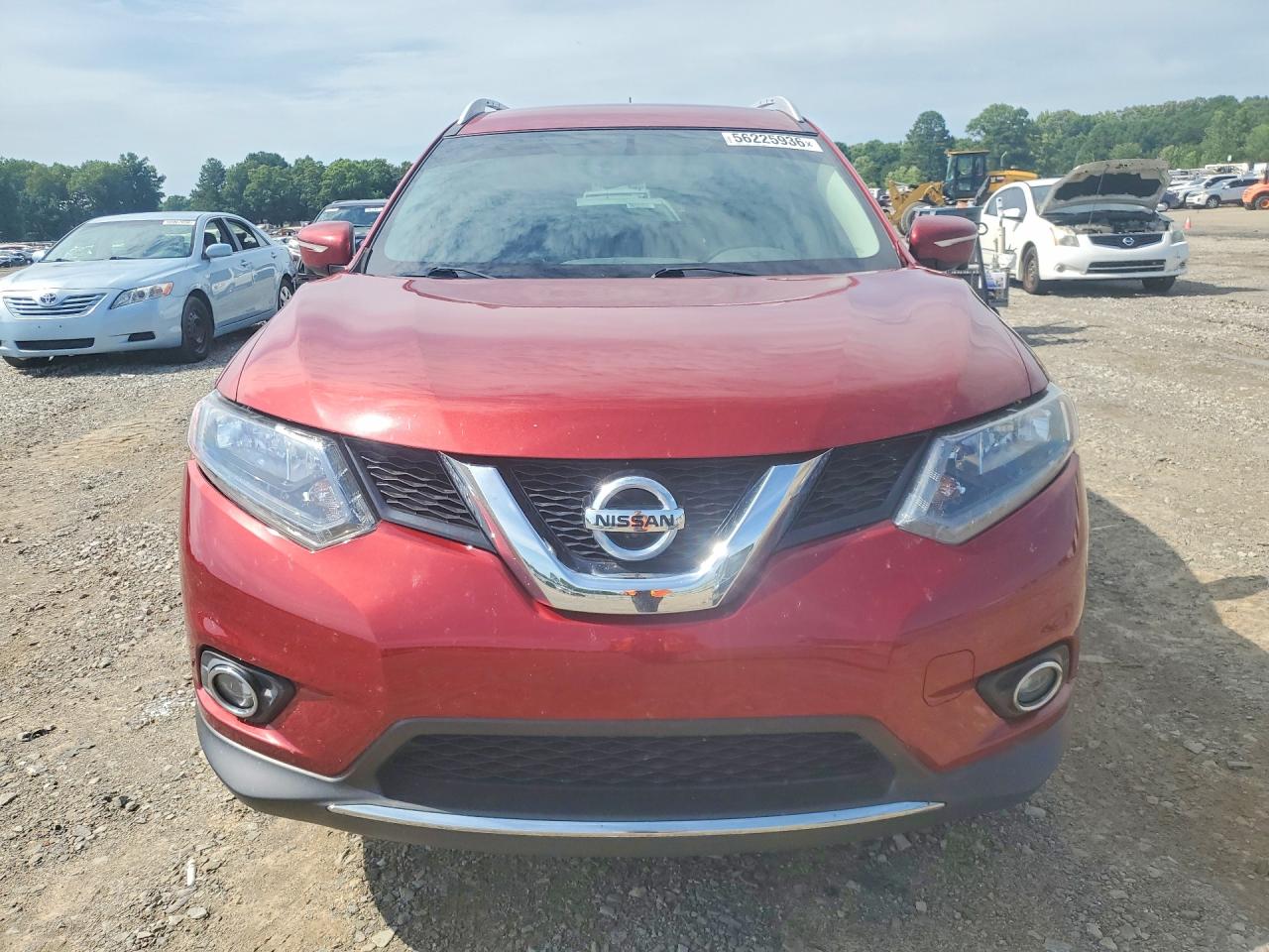 2014 Nissan Rogue Sl Red vin: 5N1AT2MT5EC818241