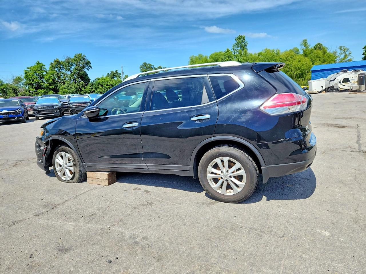 2014 Nissan Rogue Sv Black vin: 5N1AT2MT5EC838229