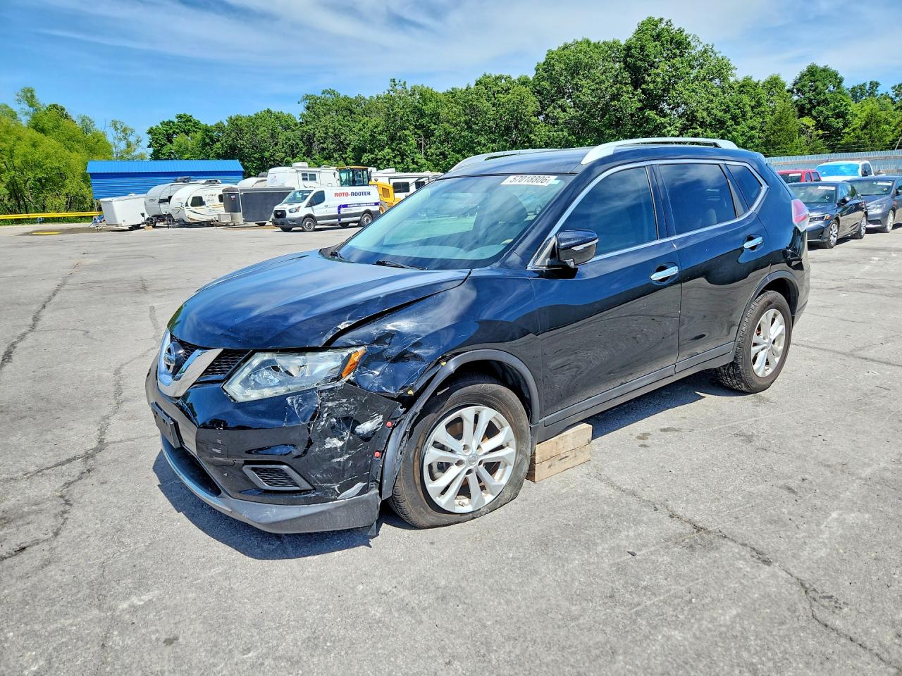 2014 Nissan Rogue Sv Black vin: 5N1AT2MT5EC838229