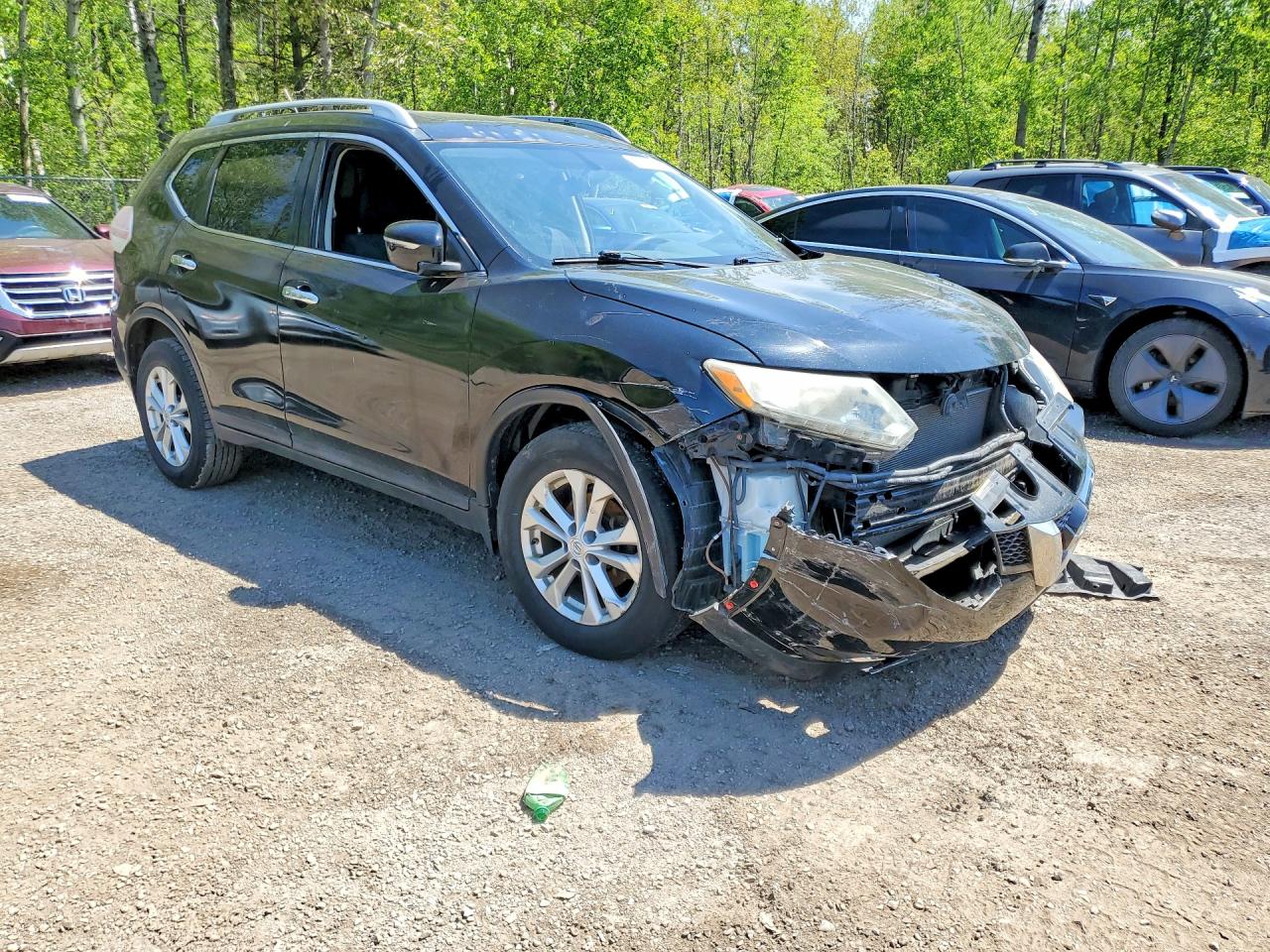 2014 Nissan Rogue S Black vin: 5N1AT2MT5EC841728