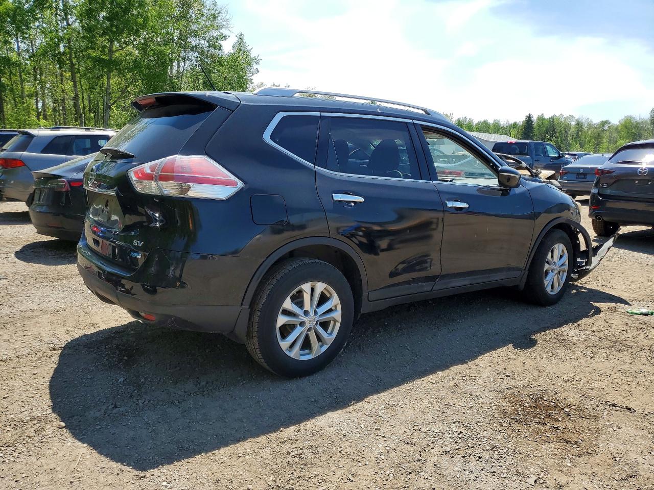 2014 Nissan Rogue S Black vin: 5N1AT2MT5EC841728