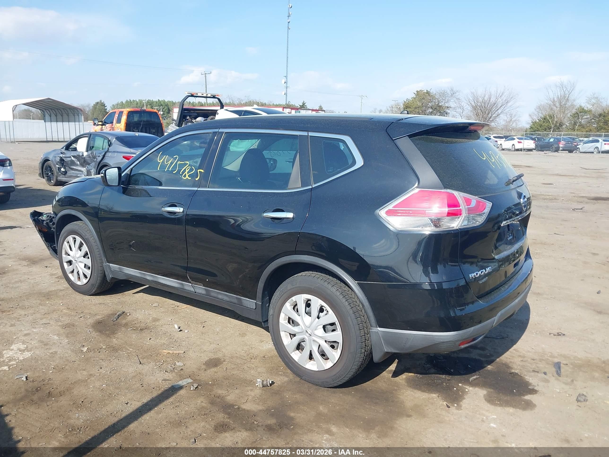 2014 Nissan Rogue S Черный vin: 5N1AT2MT5EC869237