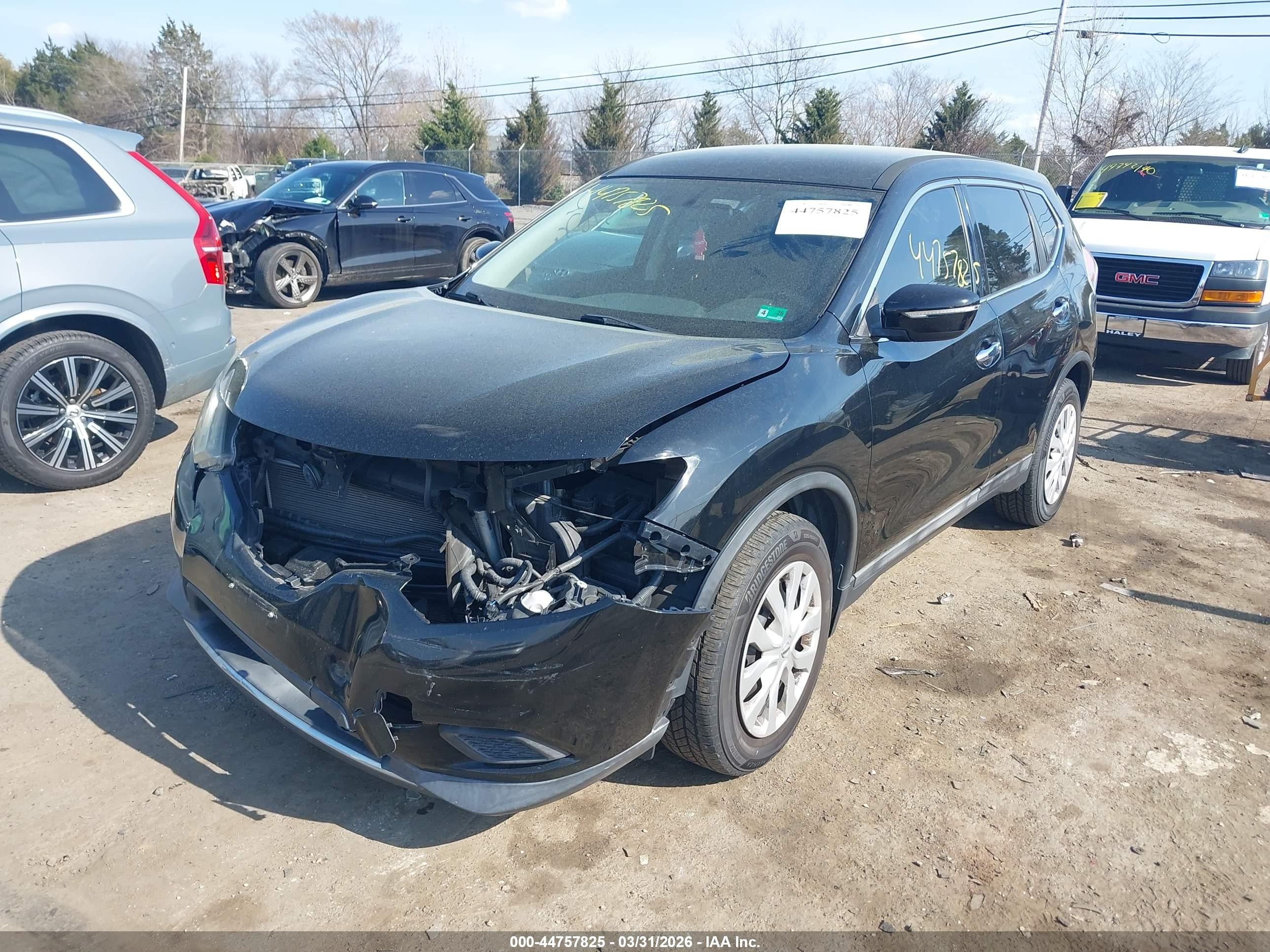 2014 Nissan Rogue S Черный vin: 5N1AT2MT5EC869237