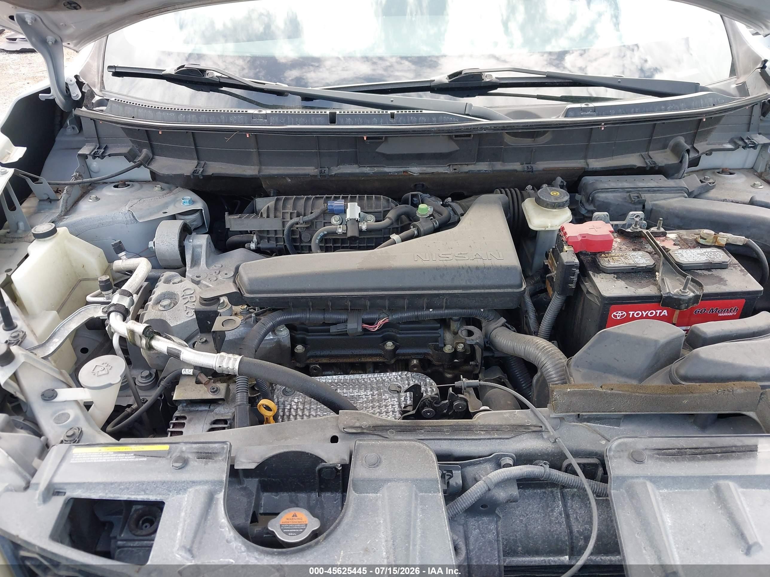 2014 Nissan Rogue Sv Silver vin: 5N1AT2MT5EC871313