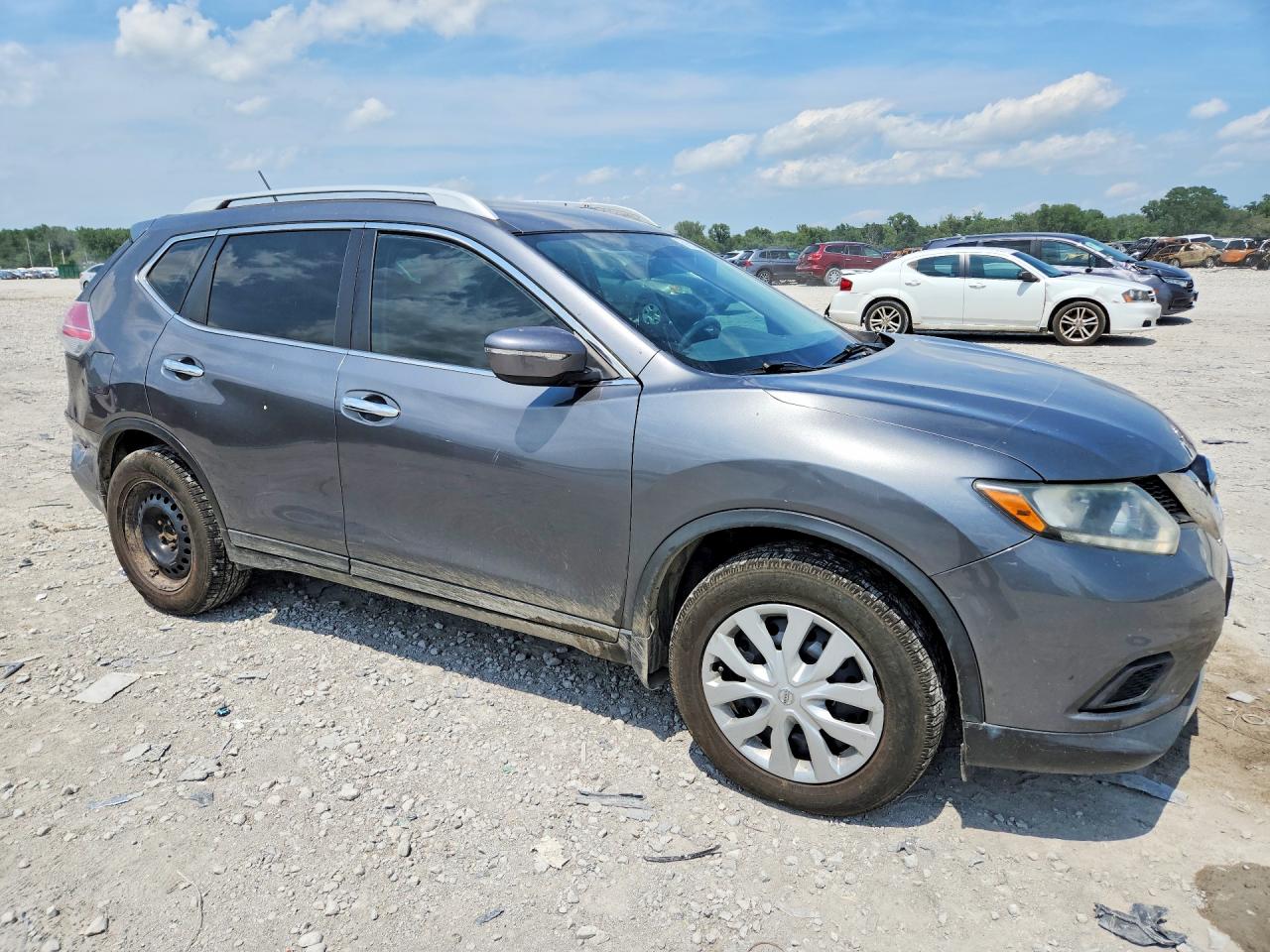 2015 Nissan Rogue S Gray vin: 5N1AT2MT5FC754381