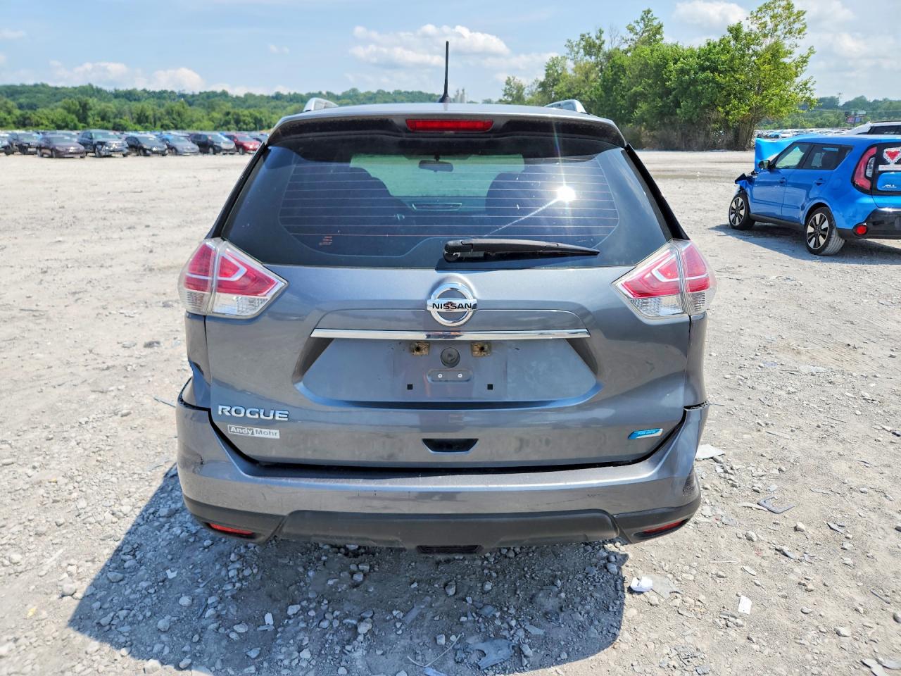 2015 Nissan Rogue S Gray vin: 5N1AT2MT5FC754381