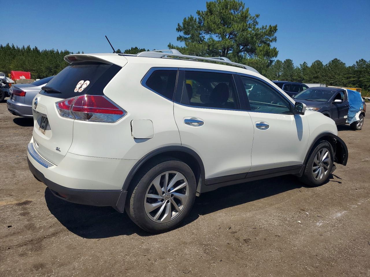 2015 Nissan Rogue Sl White vin: 5N1AT2MT5FC756244