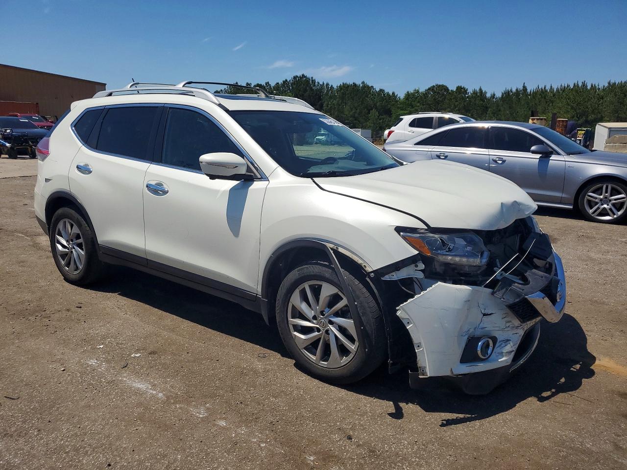2015 Nissan Rogue Sl White vin: 5N1AT2MT5FC756244