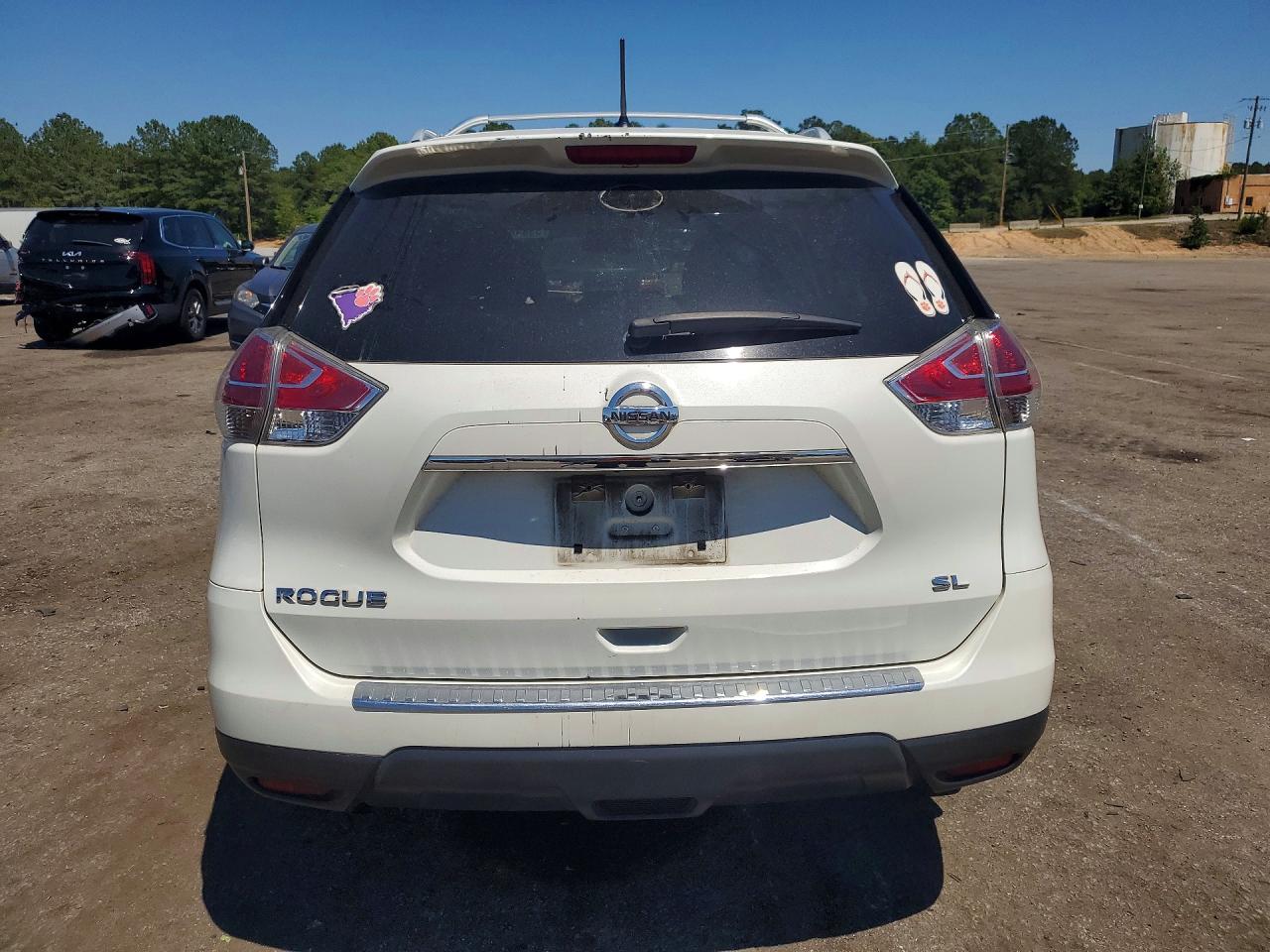 2015 Nissan Rogue Sl White vin: 5N1AT2MT5FC756244