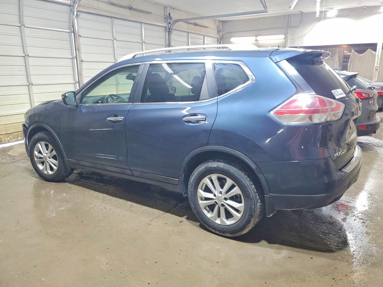 2015 Nissan Rogue Sv Синий vin: 5N1AT2MT5FC764697