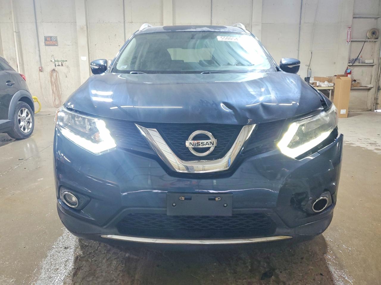 2015 Nissan Rogue Sv Синий vin: 5N1AT2MT5FC764697