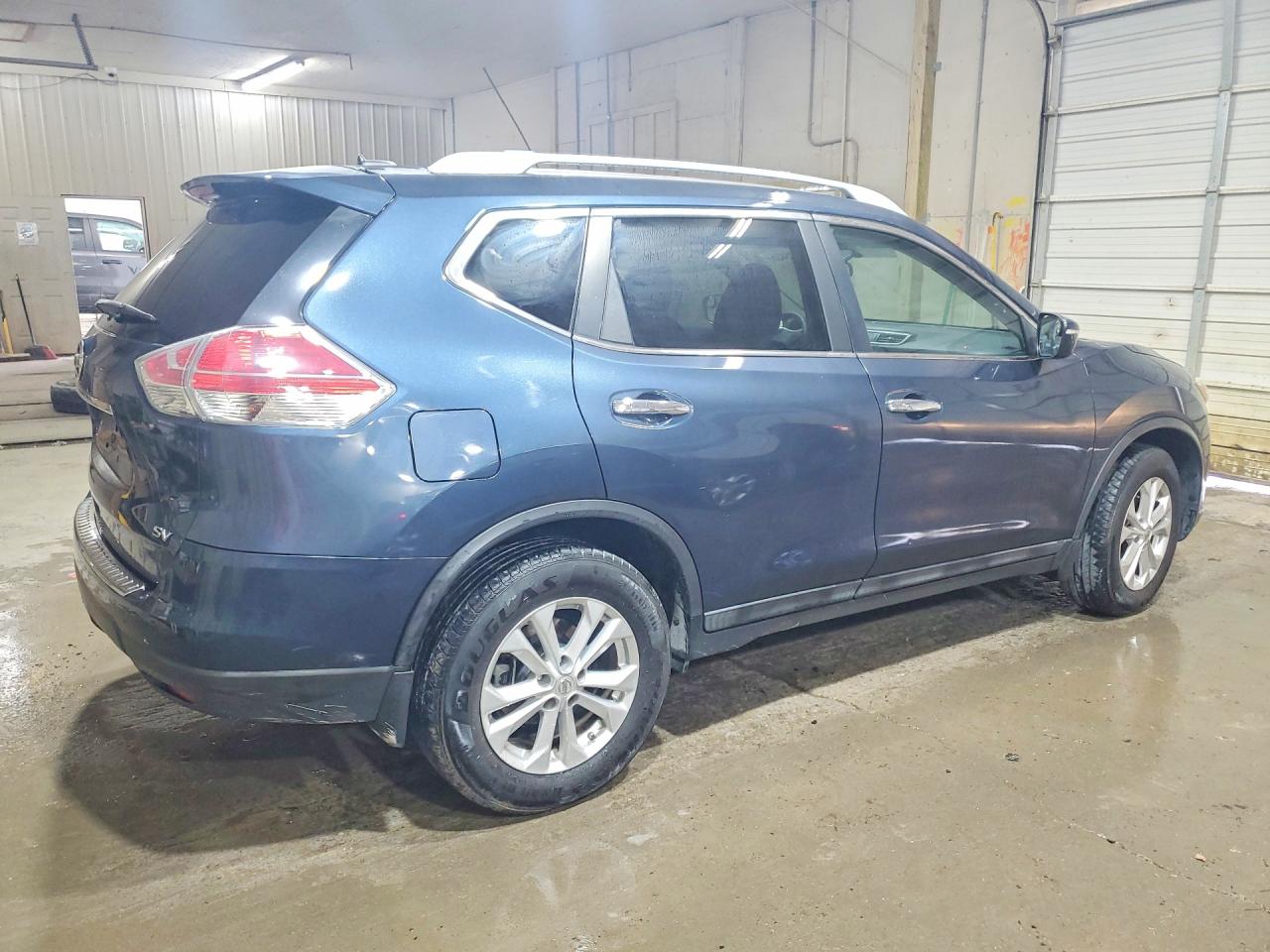 2015 Nissan Rogue Sv Синий vin: 5N1AT2MT5FC764697